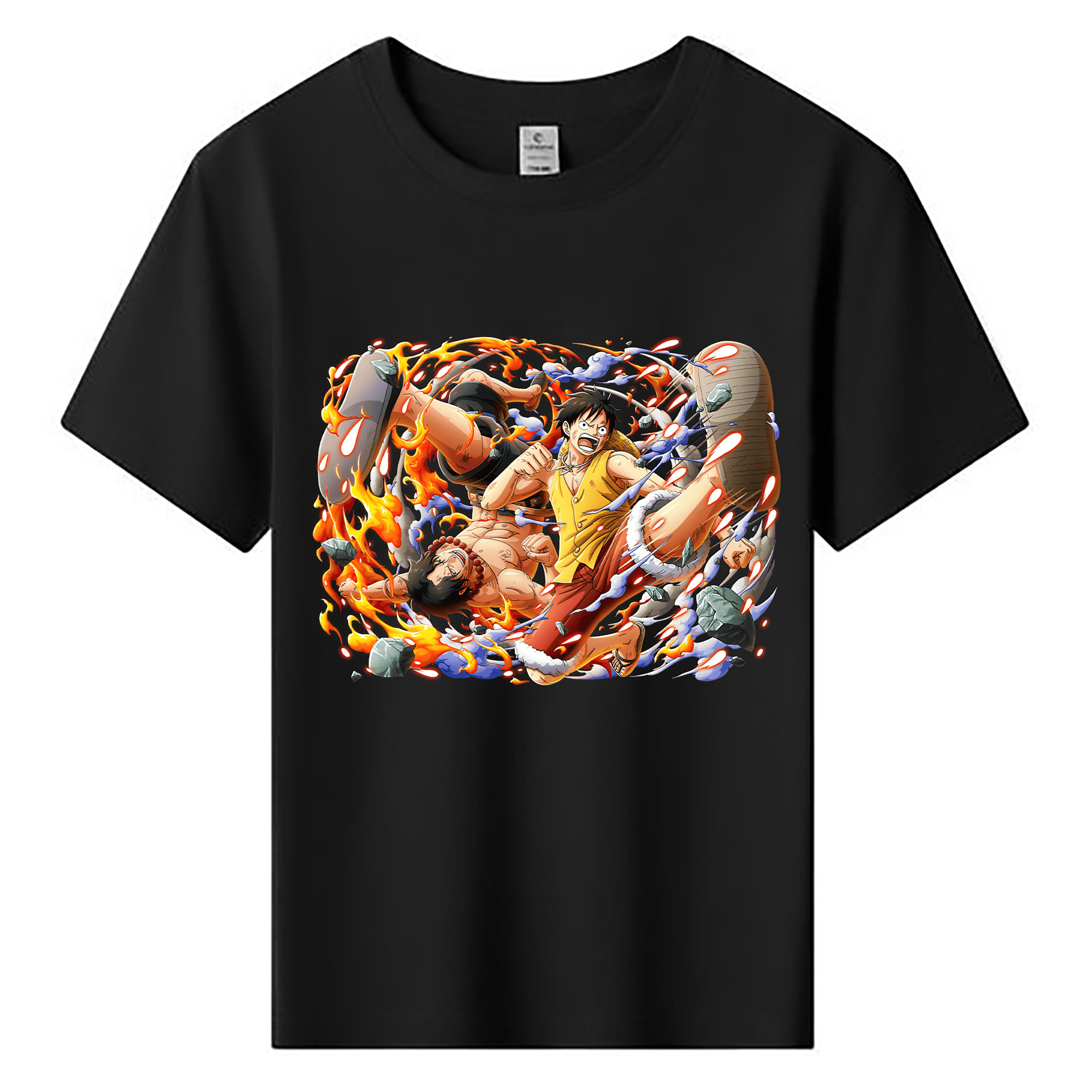 ワンピース モンキー・D・ルフィ ONE PIECE Monkey D. Luffy 綿100％キッズTシャツ（フロントプリント）