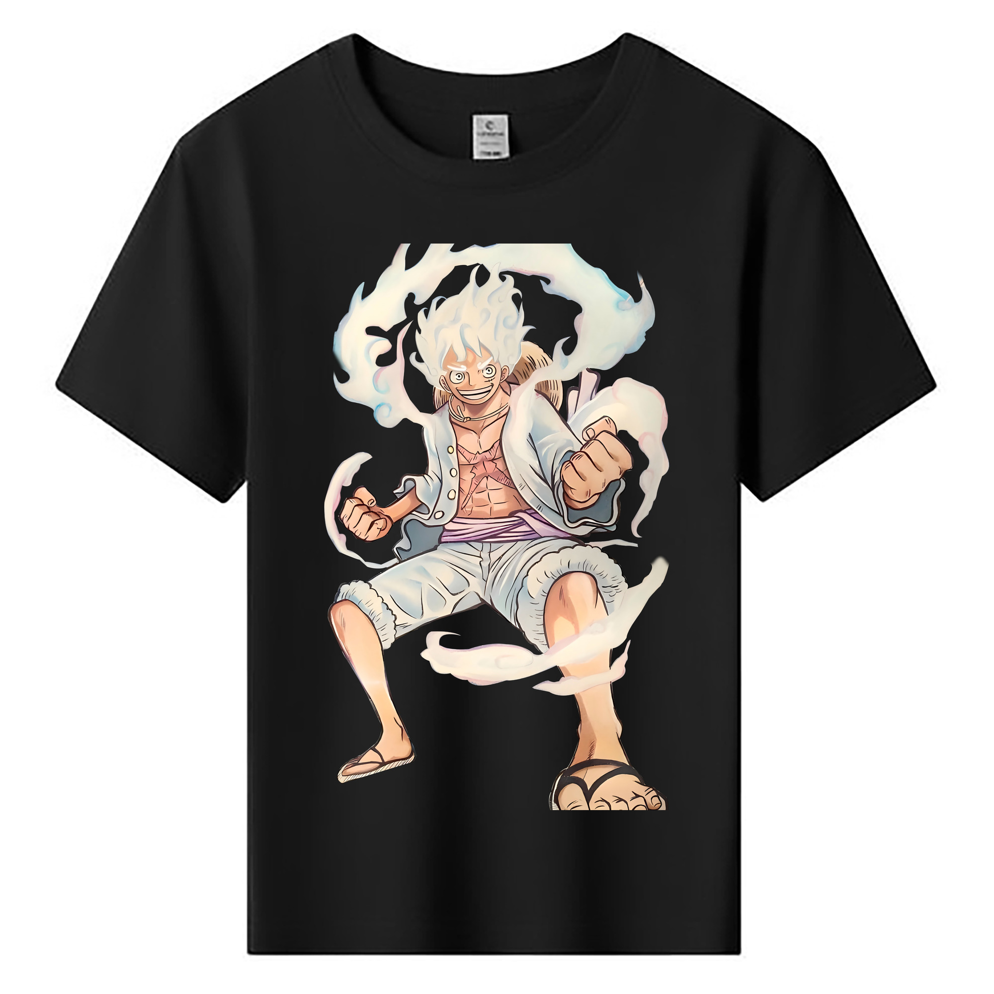 ワンピース モンキー・D・ルフィ ONE PIECE Monkey D. Luffy 綿100％キッズTシャツ（フロントプリント）