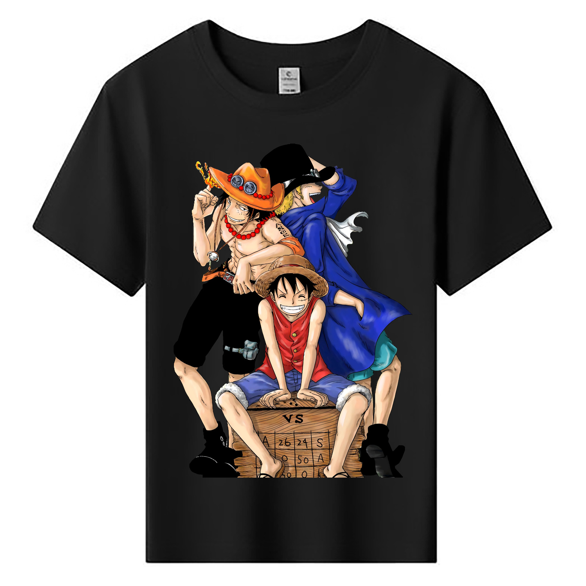 ワンピース モンキー・D・ルフィ ONE PIECE Monkey D. Luffy 綿100％キッズTシャツ（フロントプリント）