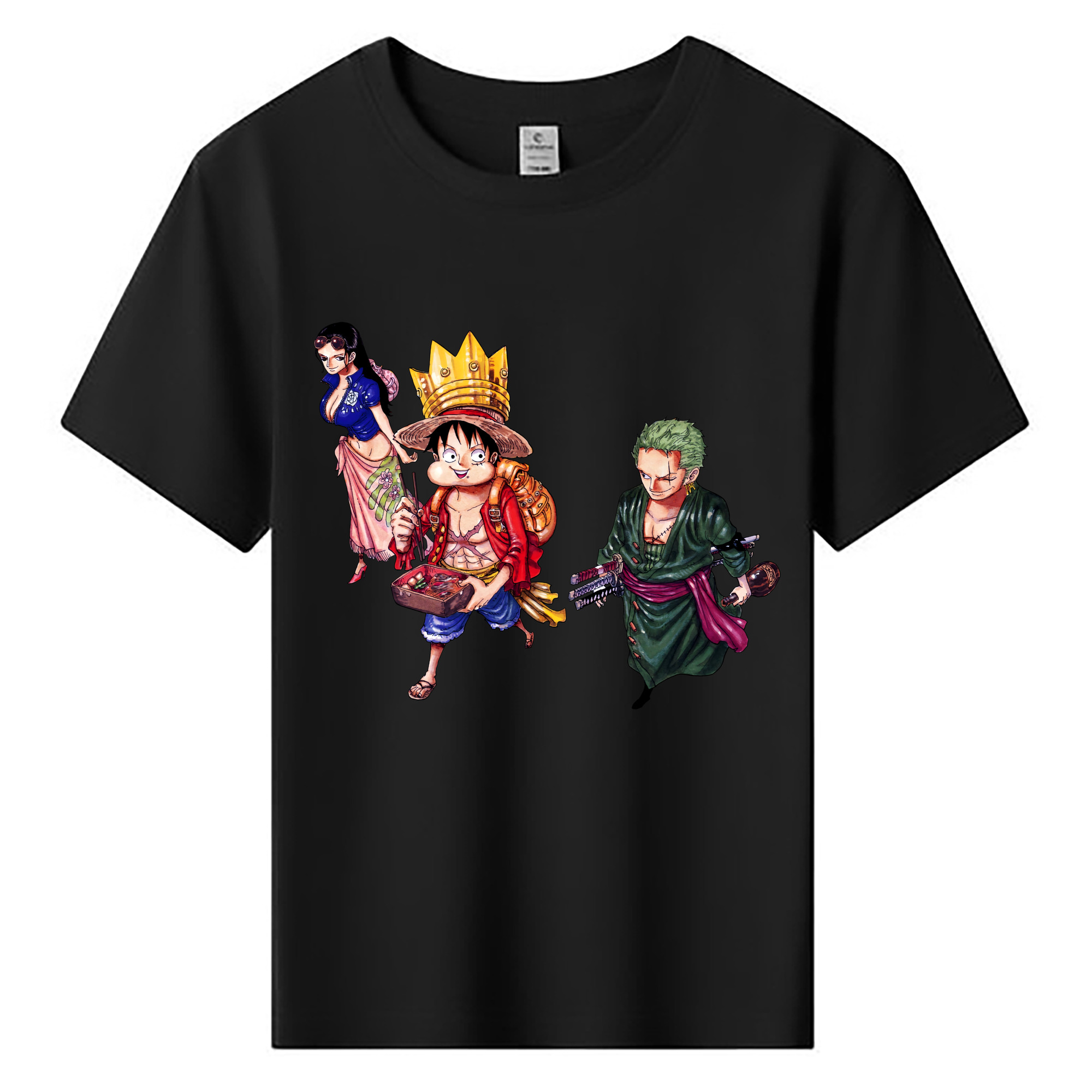 ワンピース モンキー・D・ルフィ ONE PIECE Monkey D. Luffy 綿100％キッズTシャツ（フロントプリント）