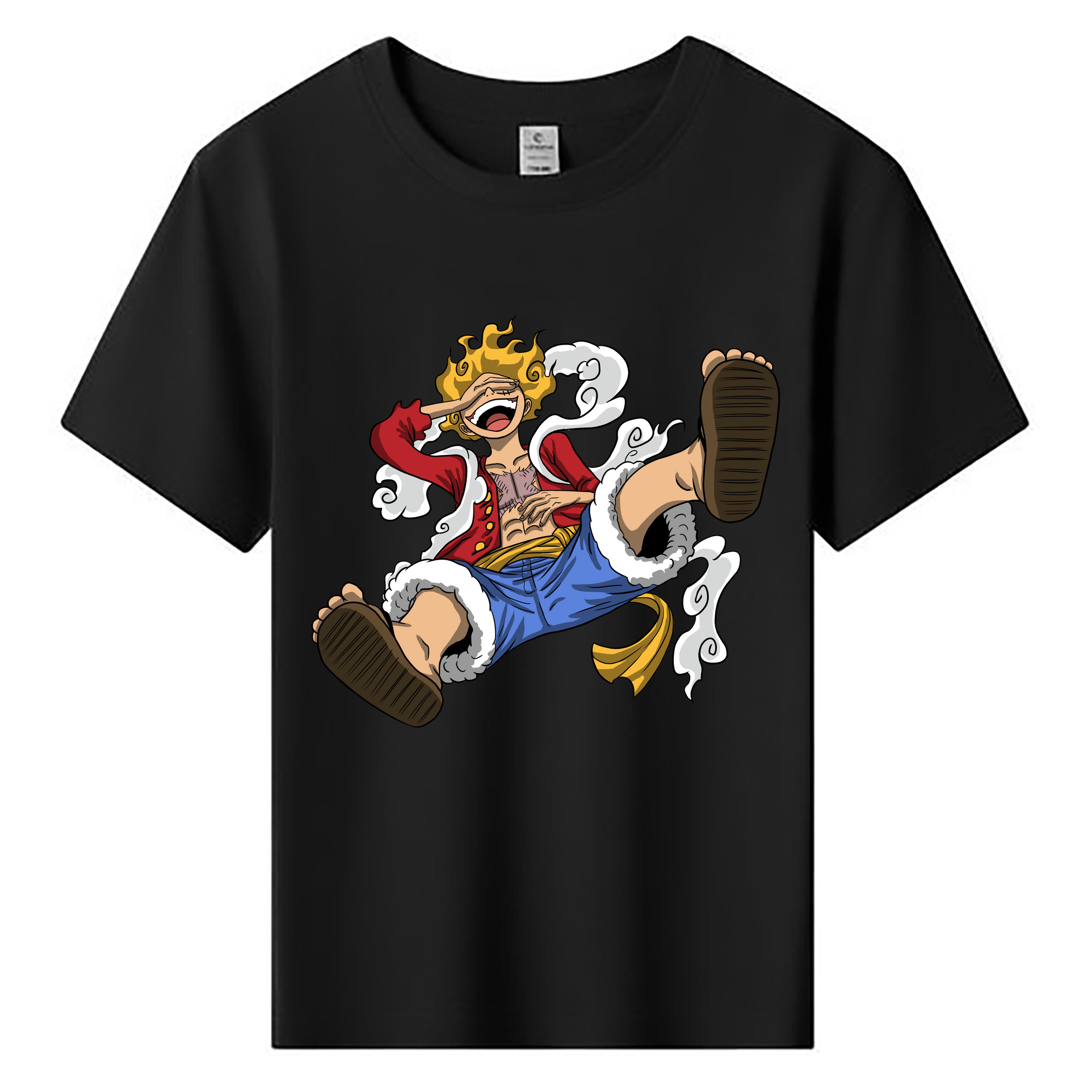 ワンピース モンキー・D・ルフィ ONE PIECE Monkey D. Luffy 綿100％キッズTシャツ（フロントプリント）