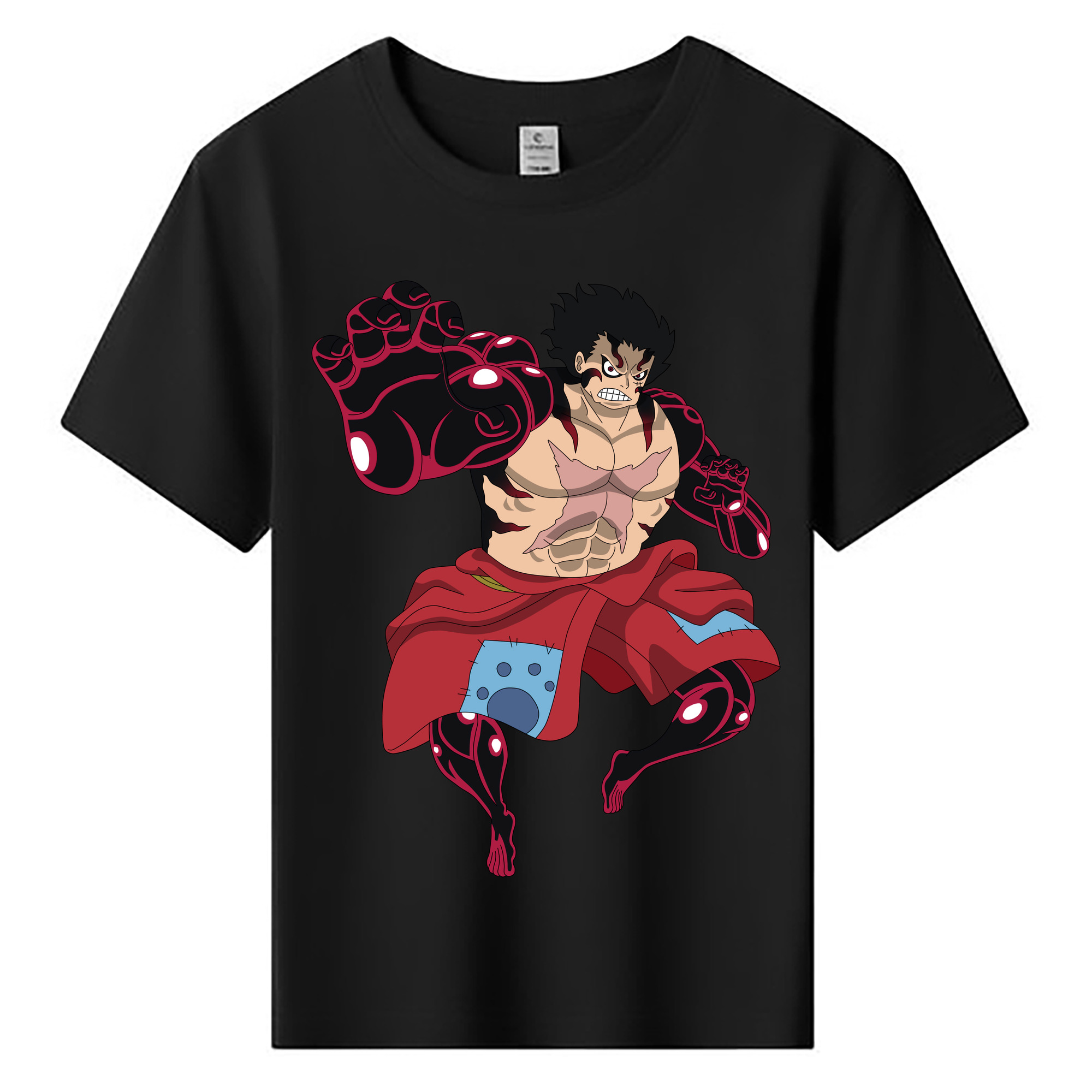 ワンピース モンキー・D・ルフィ ONE PIECE Monkey D. Luffy 綿100％キッズTシャツ（フロントプリント）