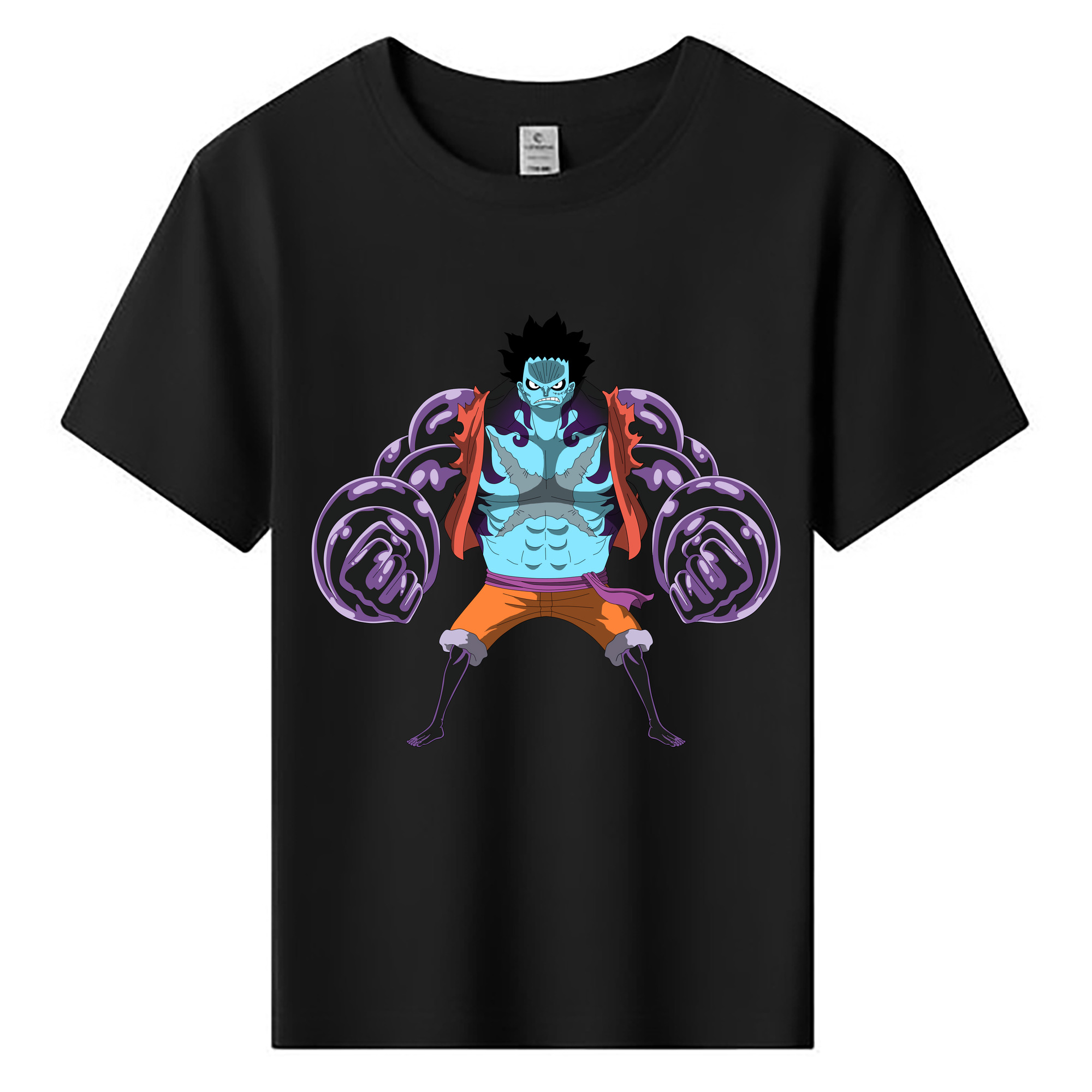 ワンピース モンキー・D・ルフィ ONE PIECE Monkey D. Luffy 綿100％キッズTシャツ（フロントプリント）