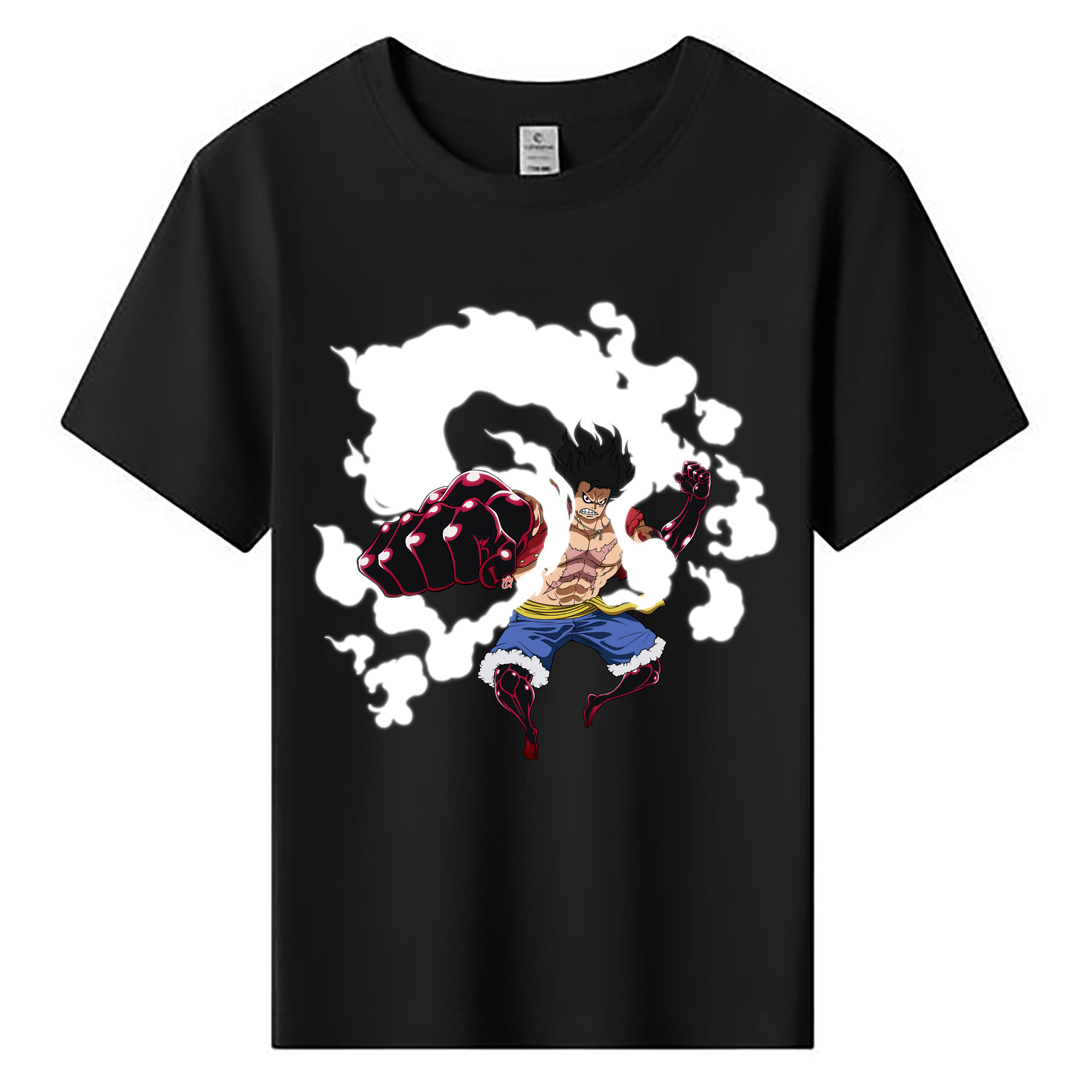 ワンピース モンキー・D・ルフィ ONE PIECE Monkey D. Luffy 綿100％キッズTシャツ（フロントプリント）