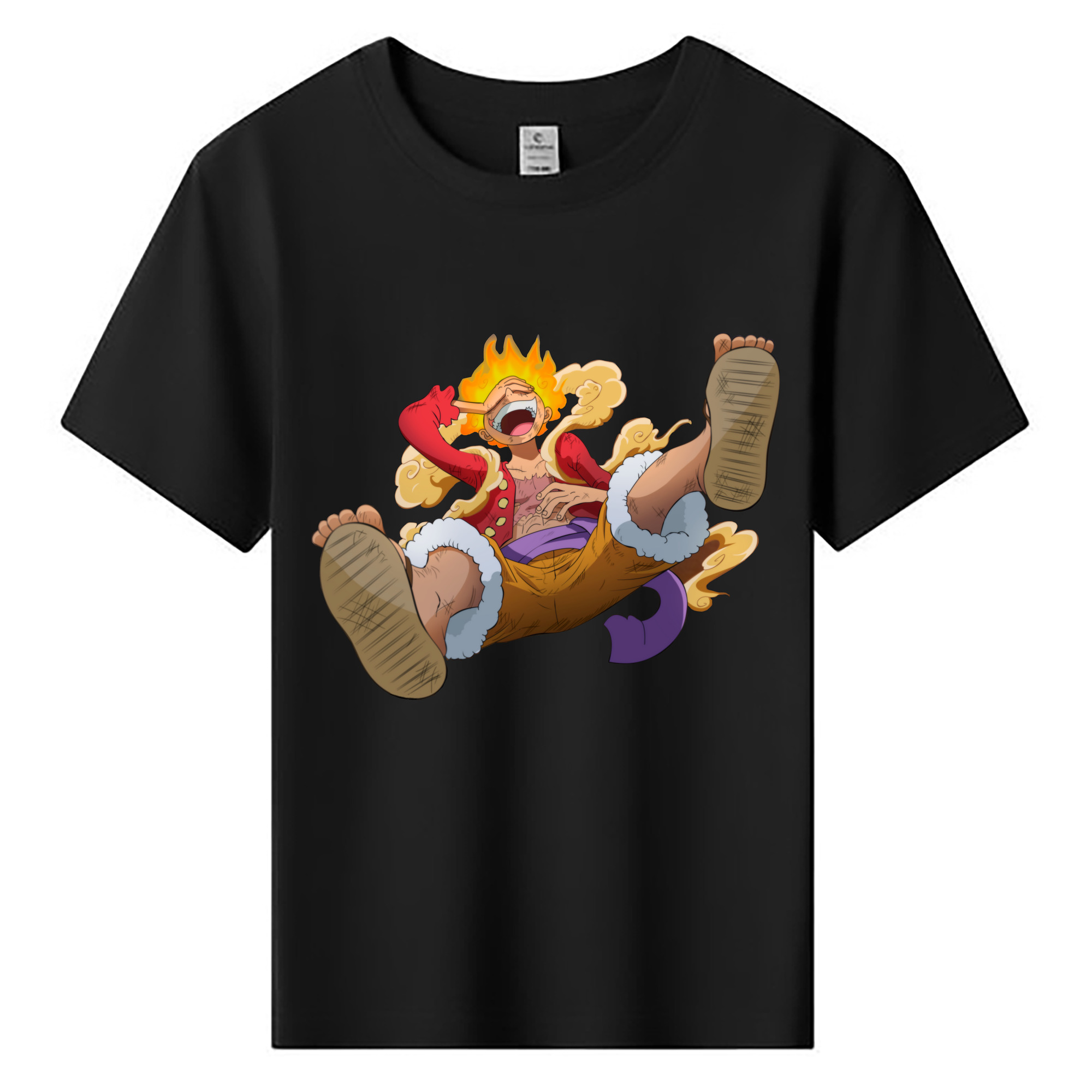 ワンピース モンキー・D・ルフィ ONE PIECE Monkey D. Luffy 綿100％キッズTシャツ（フロントプリント）