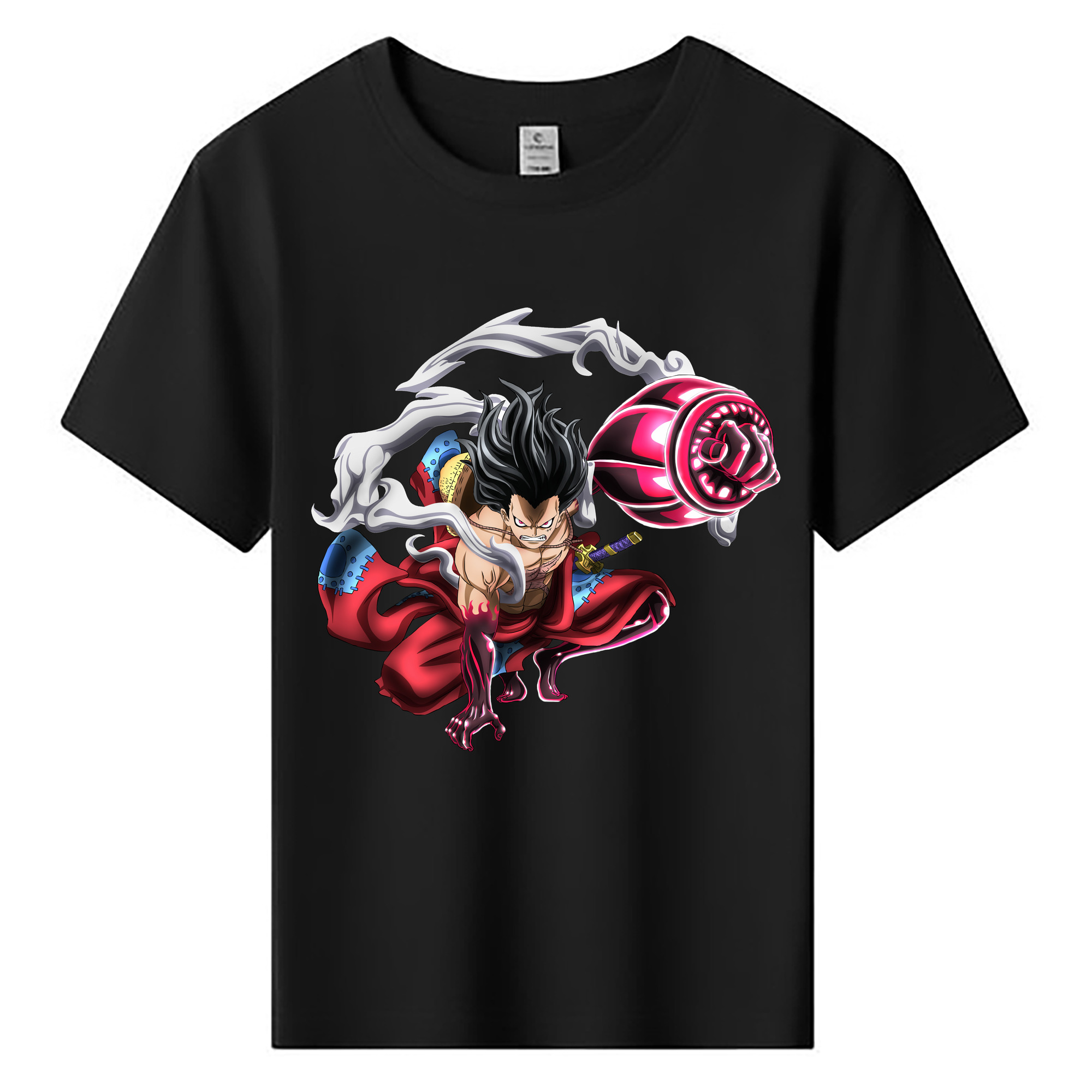ワンピース モンキー・D・ルフィ ONE PIECE Monkey D. Luffy 綿100％キッズTシャツ（フロントプリント）