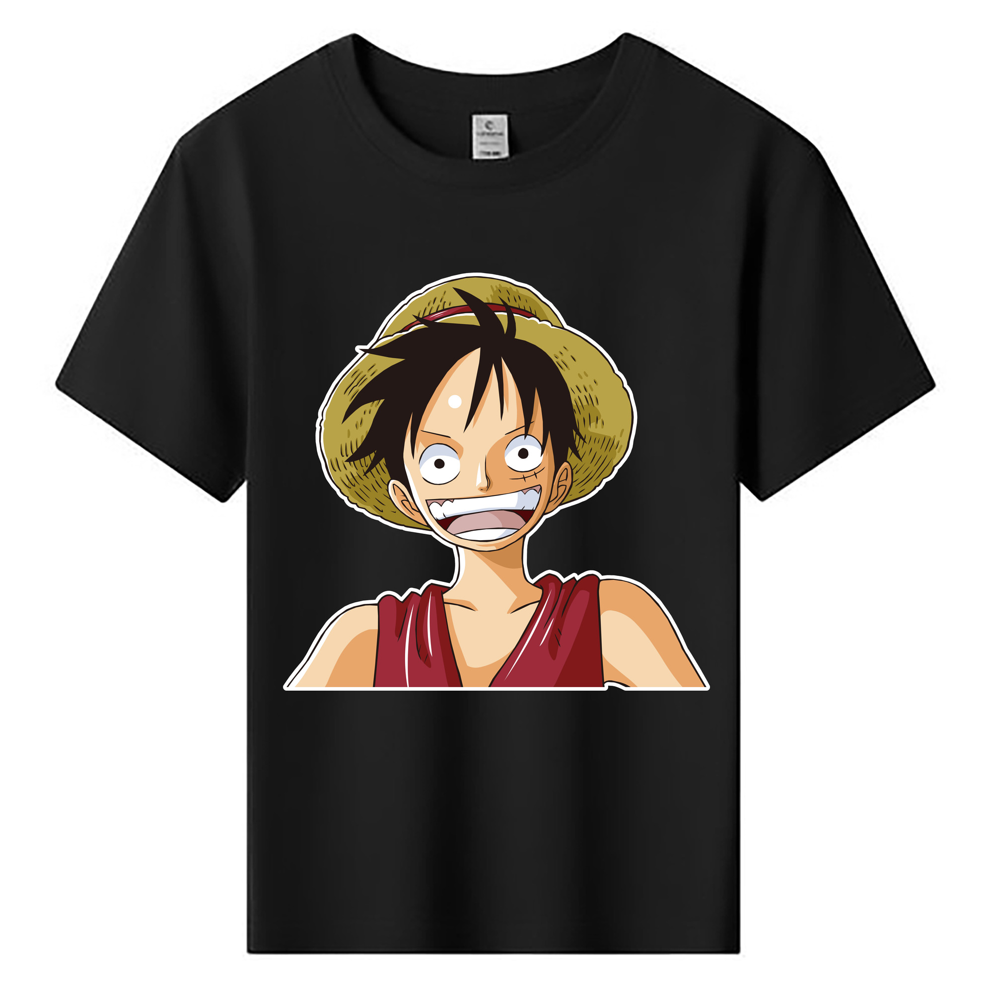 ワンピース モンキー・D・ルフィ ONE PIECE Monkey D. Luffy 綿100％キッズTシャツ（フロントプリント）