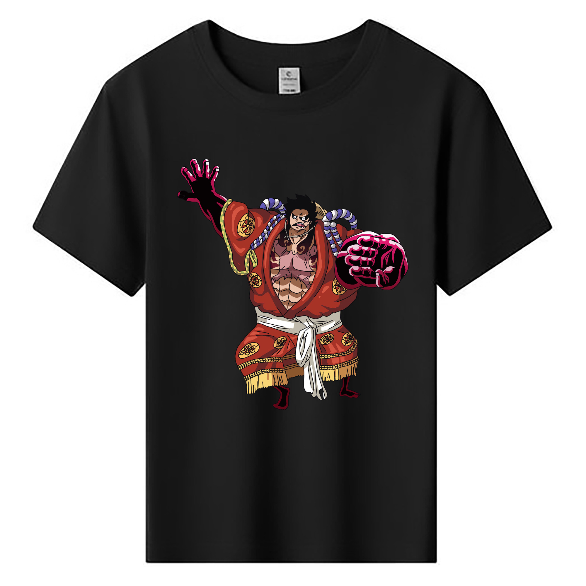 ワンピース モンキー・D・ルフィ ONE PIECE Monkey D. Luffy 綿100％キッズTシャツ（フロントプリント）
