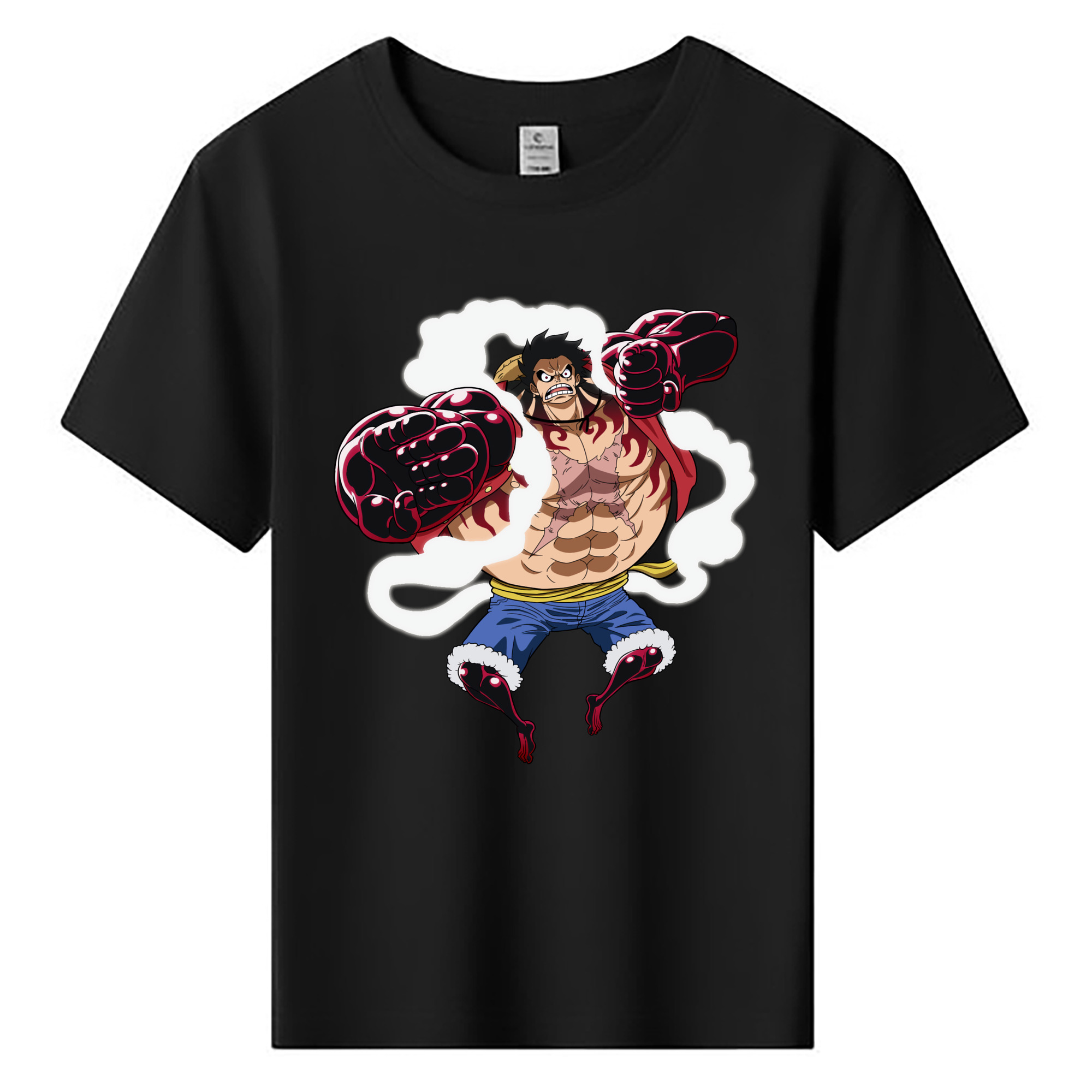 ワンピース モンキー・D・ルフィ ONE PIECE Monkey D. Luffy 綿100％キッズTシャツ（フロントプリント）