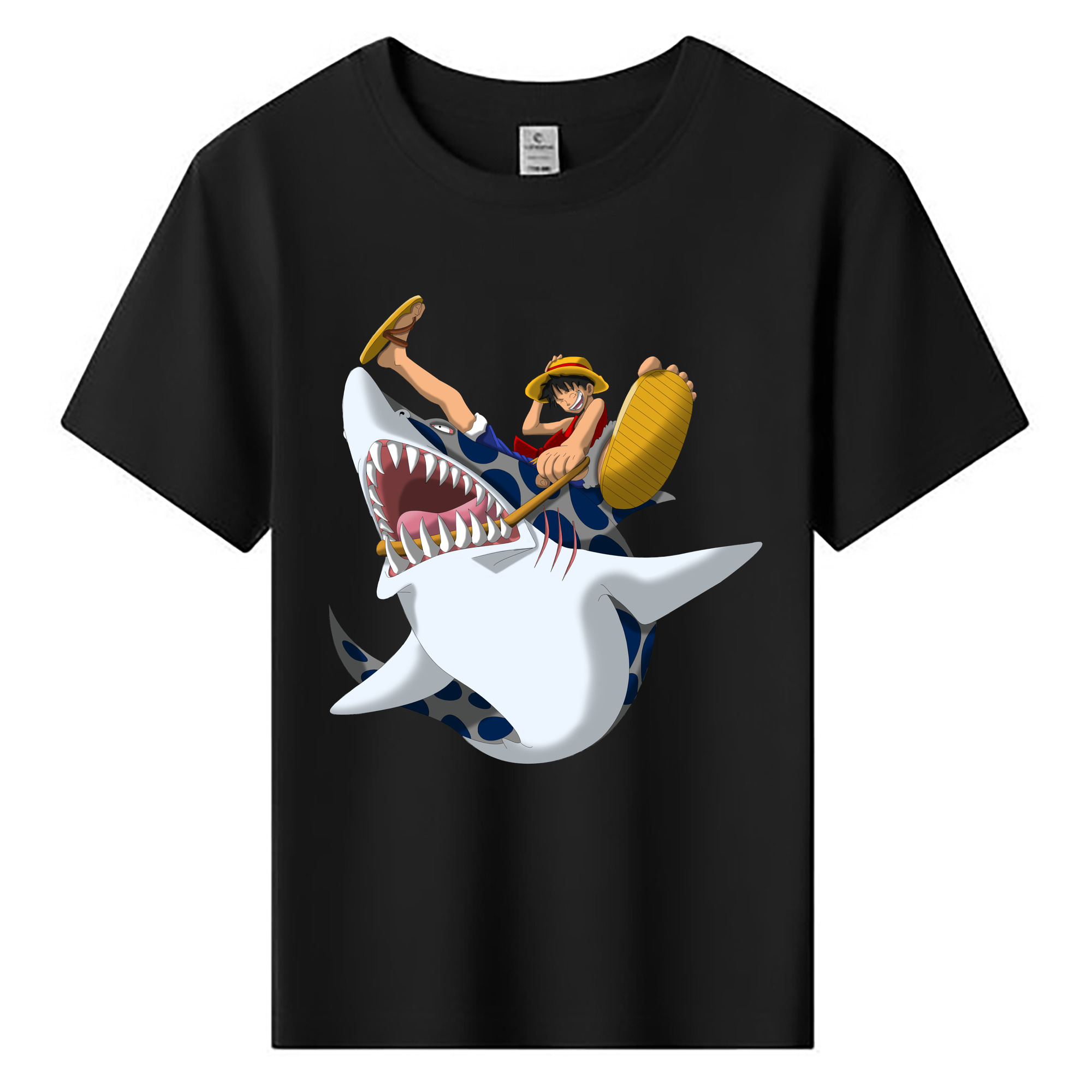 ワンピース モンキー・D・ルフィ ONE PIECE Monkey D. Luffy 綿100％キッズTシャツ（フロントプリント）