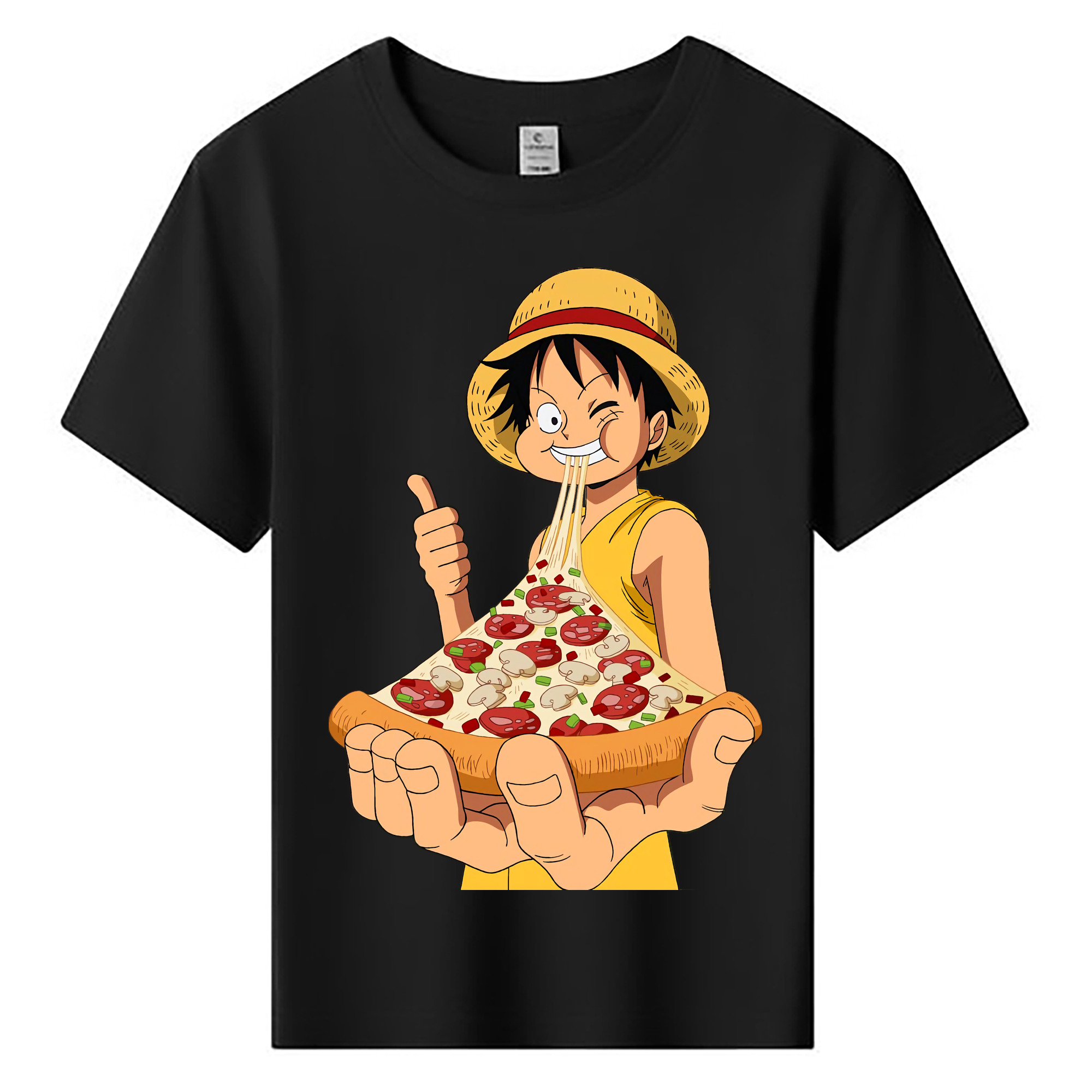 ワンピース モンキー・D・ルフィ ONE PIECE Monkey D. Luffy 綿100％キッズTシャツ（フロントプリント）