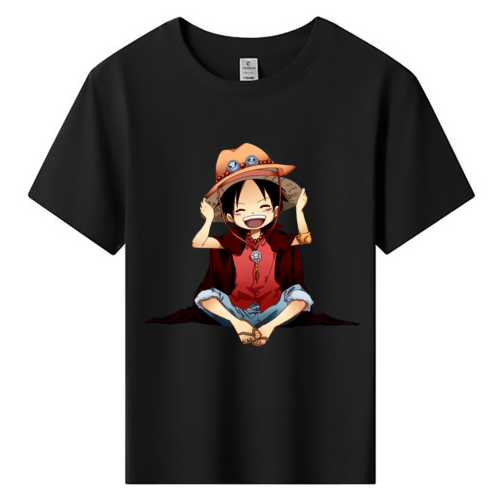 ワンピース モンキー・D・ルフィ ONE PIECE Monkey D. Luffy 綿100％キッズTシャツ（フロントプリント）