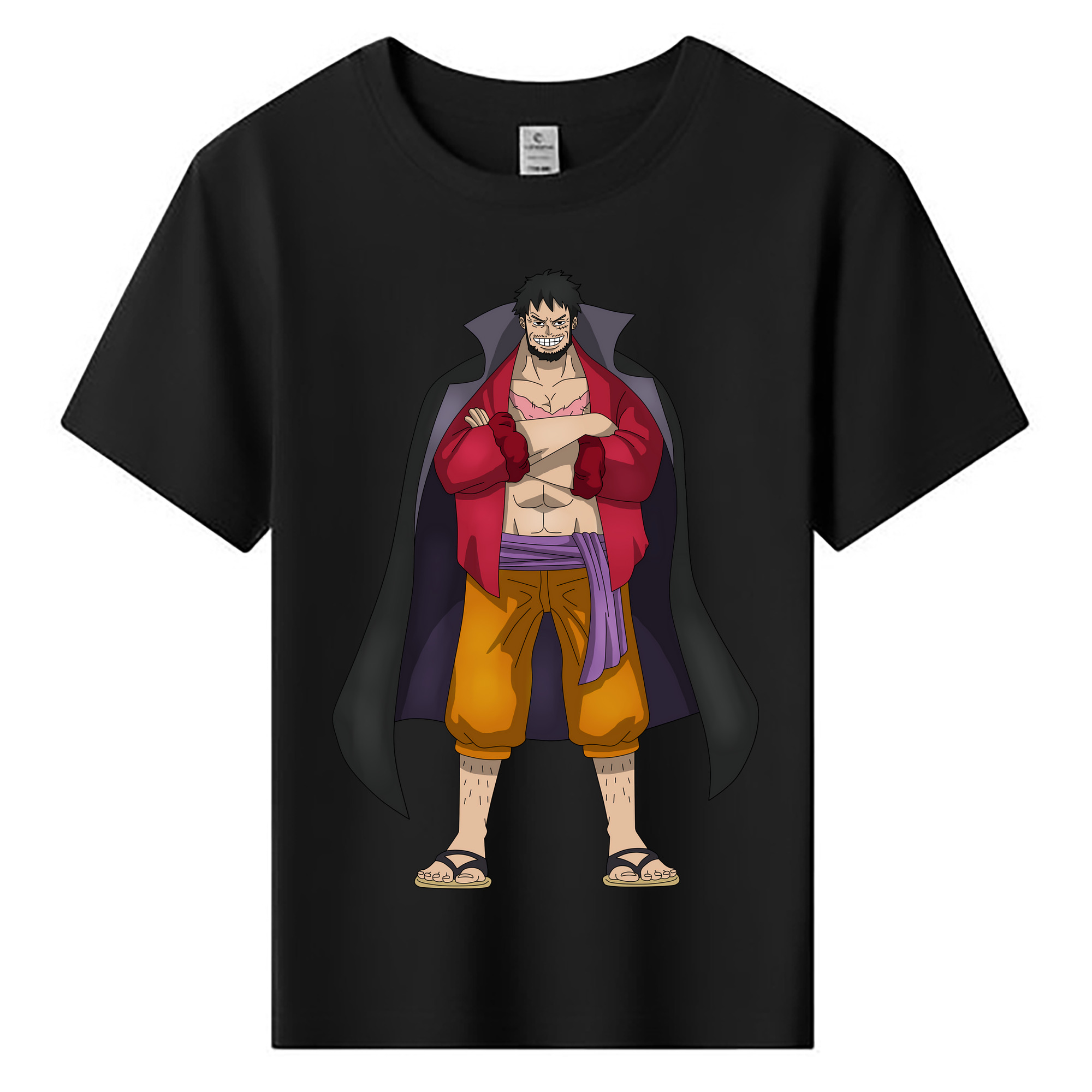 ワンピース モンキー・D・ルフィ ONE PIECE Monkey D. Luffy 綿100％キッズTシャツ（フロントプリント）