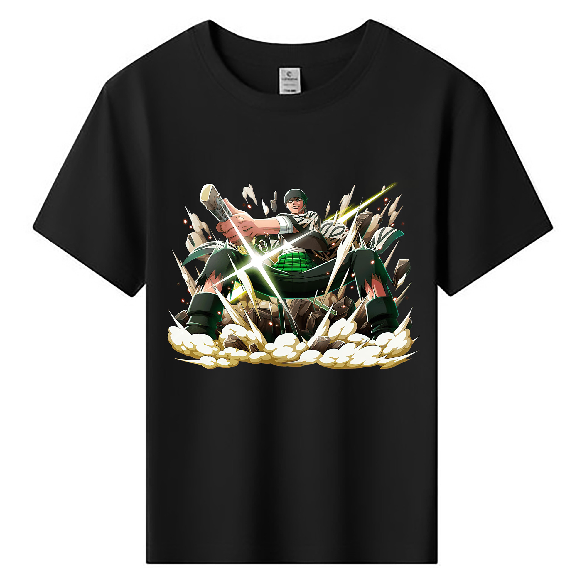 ワンピース ロロノア・ゾロ ONE PIECE Roronoa Zoro 綿100％キッズTシャツ（フロントプリント）