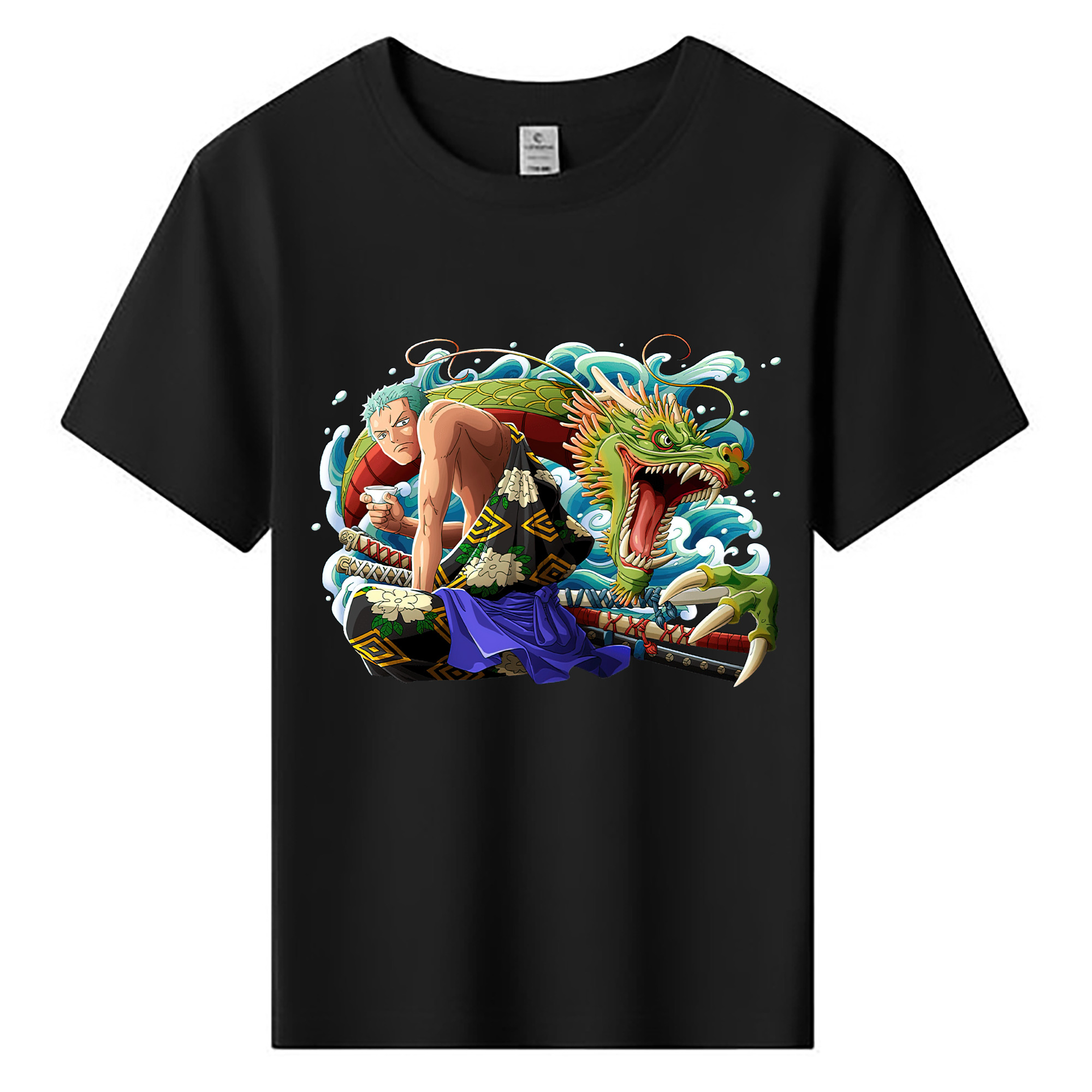 ワンピース ロロノア・ゾロ ONE PIECE Roronoa Zoro 綿100％キッズTシャツ（フロントプリント）
