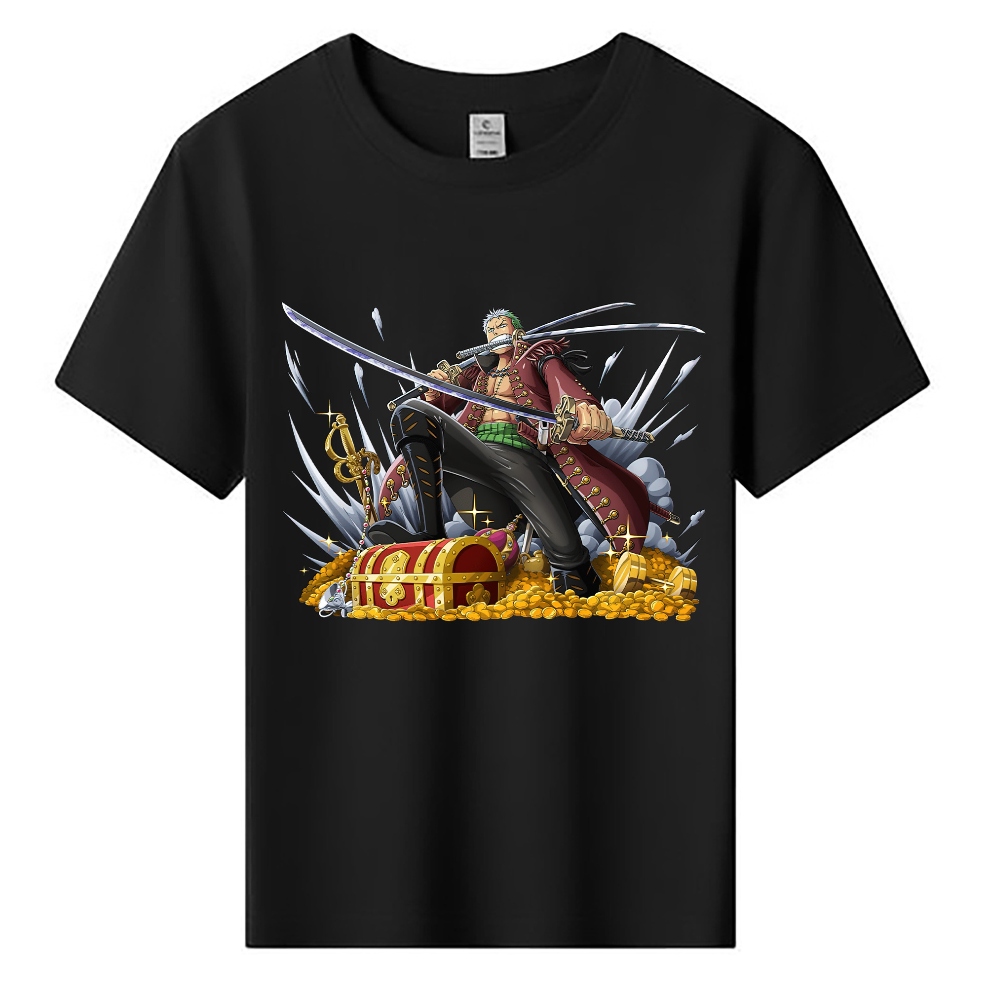 ワンピース ロロノア・ゾロ ONE PIECE Roronoa Zoro 綿100％キッズTシャツ（フロントプリント）