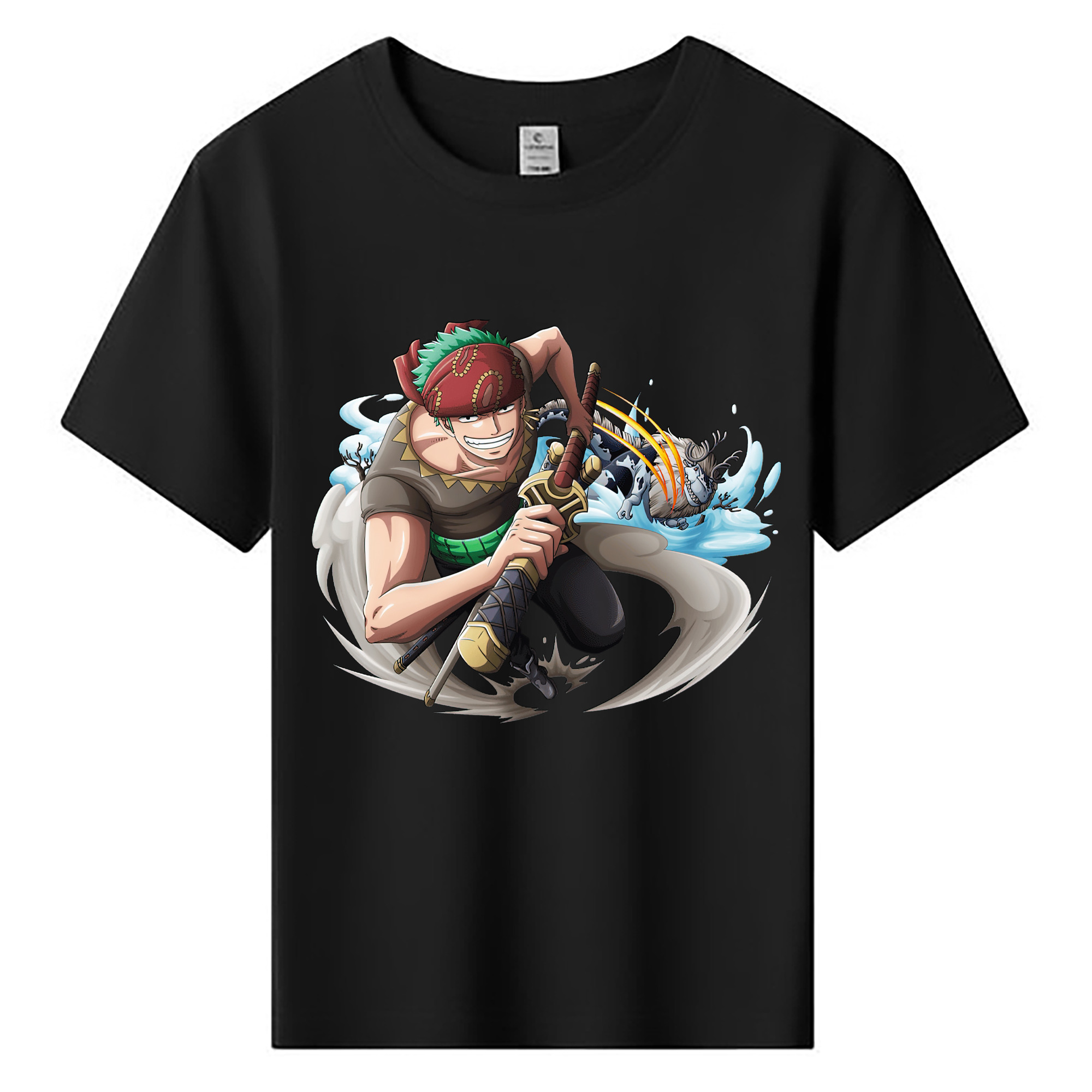 ワンピース ロロノア・ゾロ ONE PIECE Roronoa Zoro 綿100％キッズTシャツ（フロントプリント）