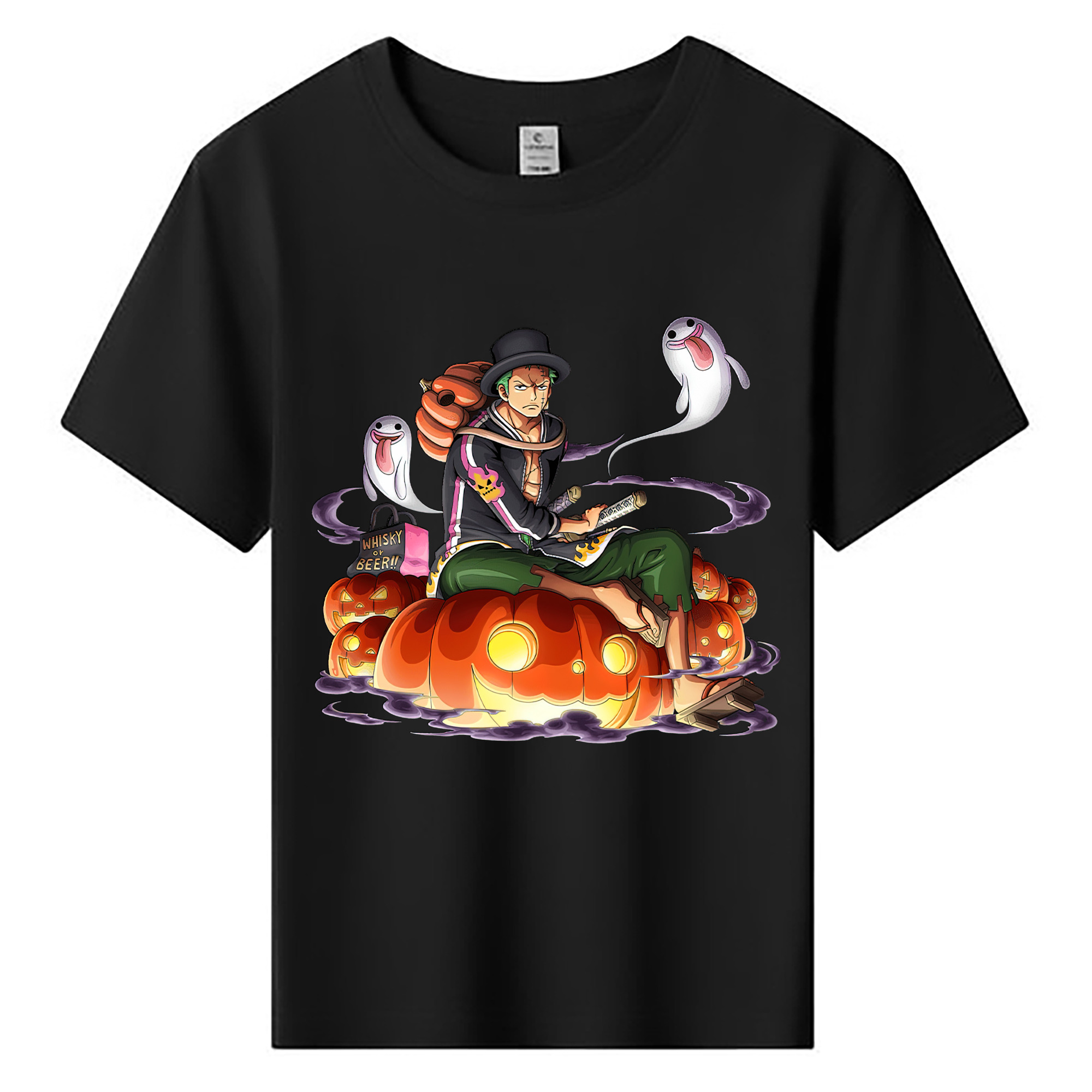 ワンピース ロロノア・ゾロ ONE PIECE Roronoa Zoro 綿100％キッズTシャツ（フロントプリント）