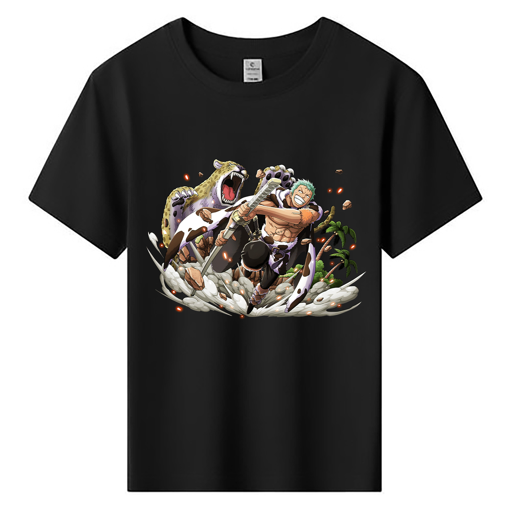 ワンピース ロロノア・ゾロ ONE PIECE Roronoa Zoro 綿100％キッズTシャツ（フロントプリント）