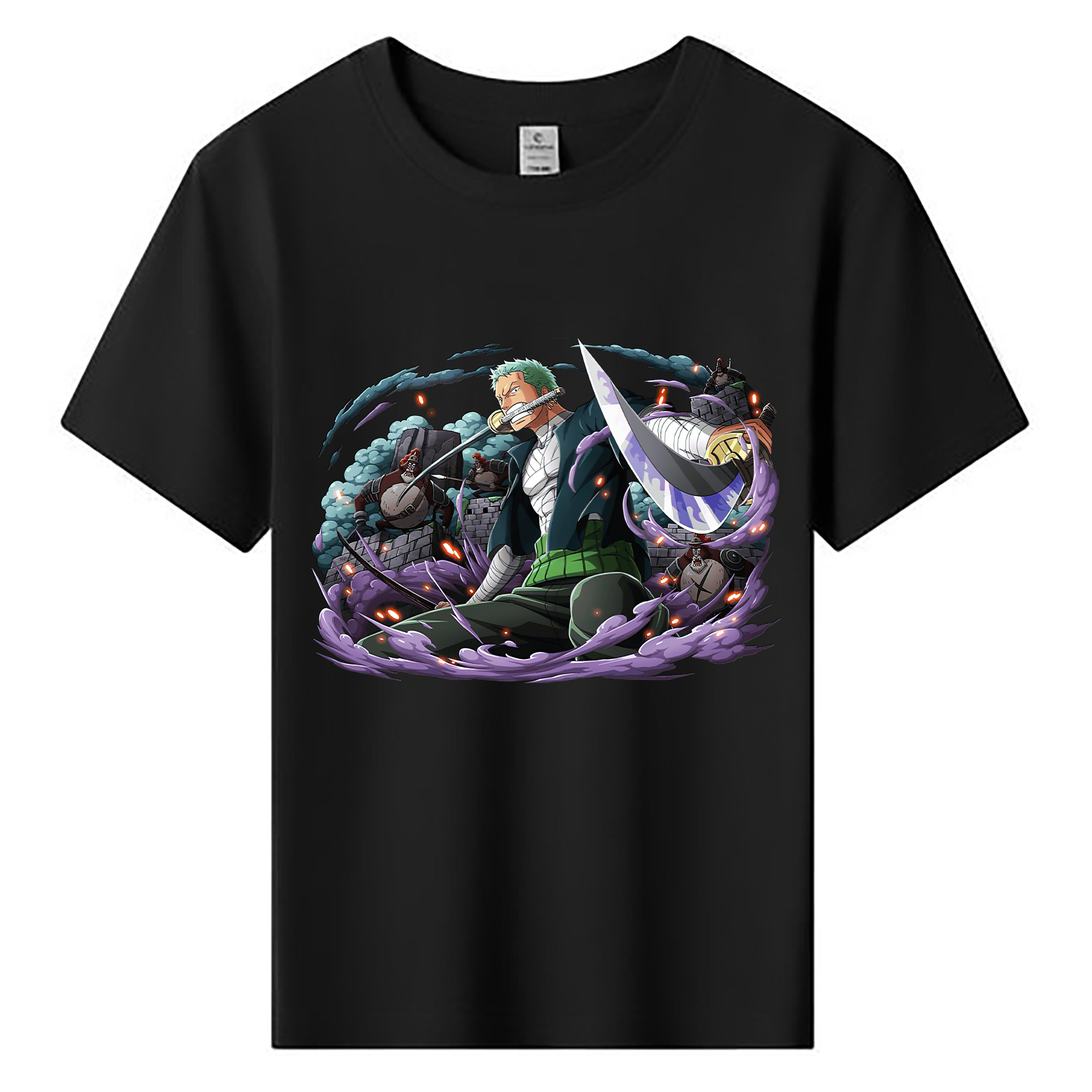 ワンピース ロロノア・ゾロ ONE PIECE Roronoa Zoro 綿100％キッズTシャツ（フロントプリント）