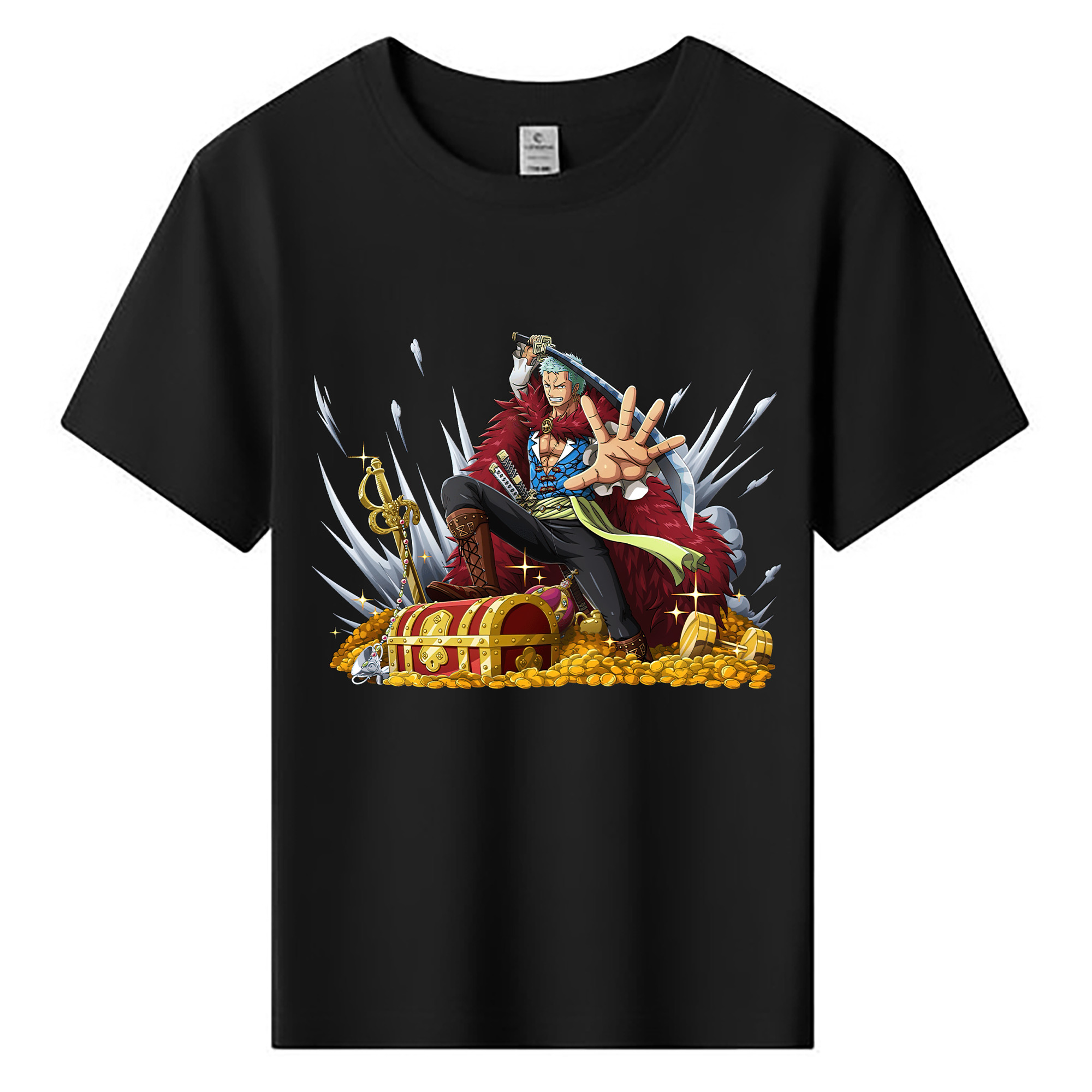 ワンピース ロロノア・ゾロ ONE PIECE Roronoa Zoro 綿100％キッズTシャツ（フロントプリント）