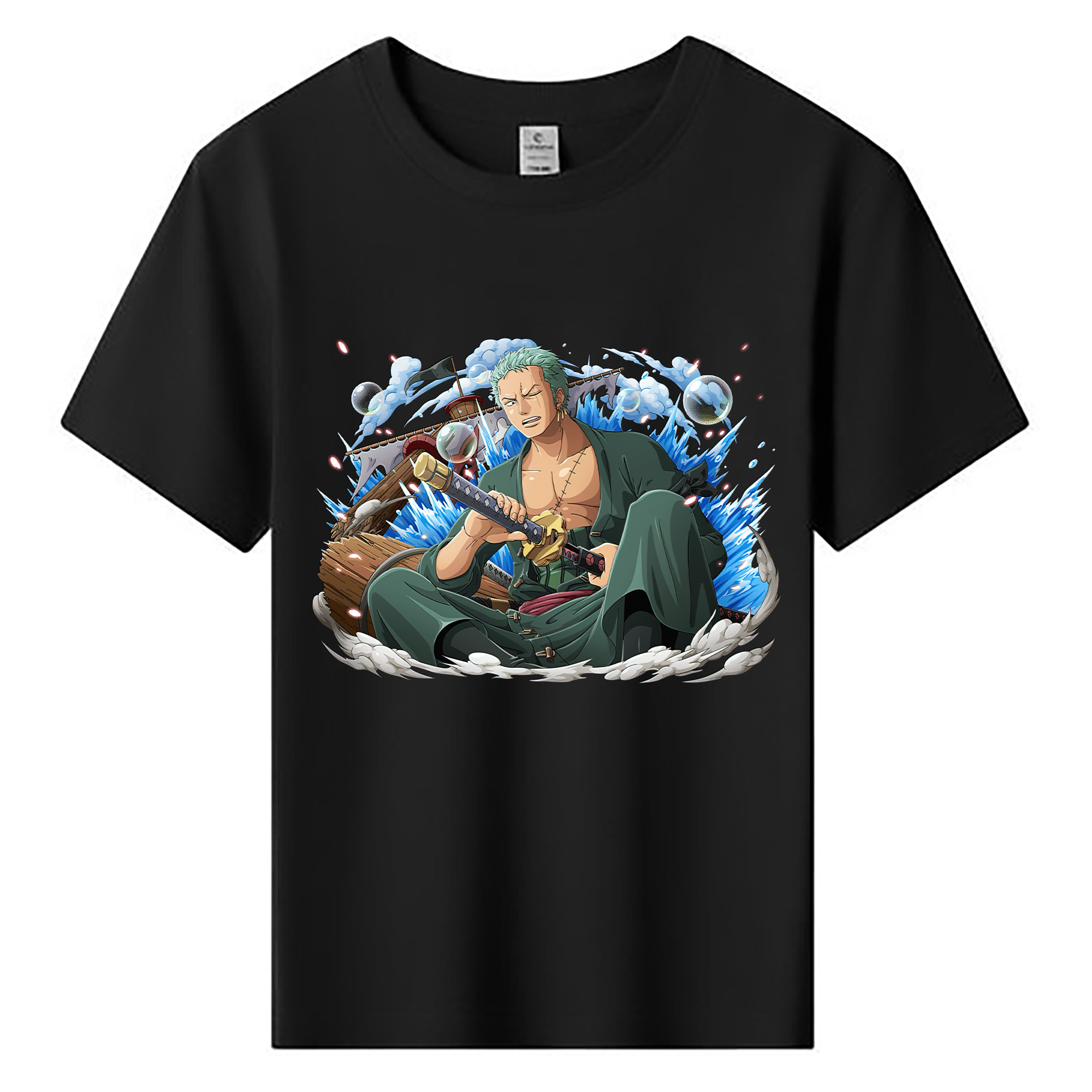 ワンピース ロロノア・ゾロ ONE PIECE Roronoa Zoro 綿100％キッズTシャツ（フロントプリント）