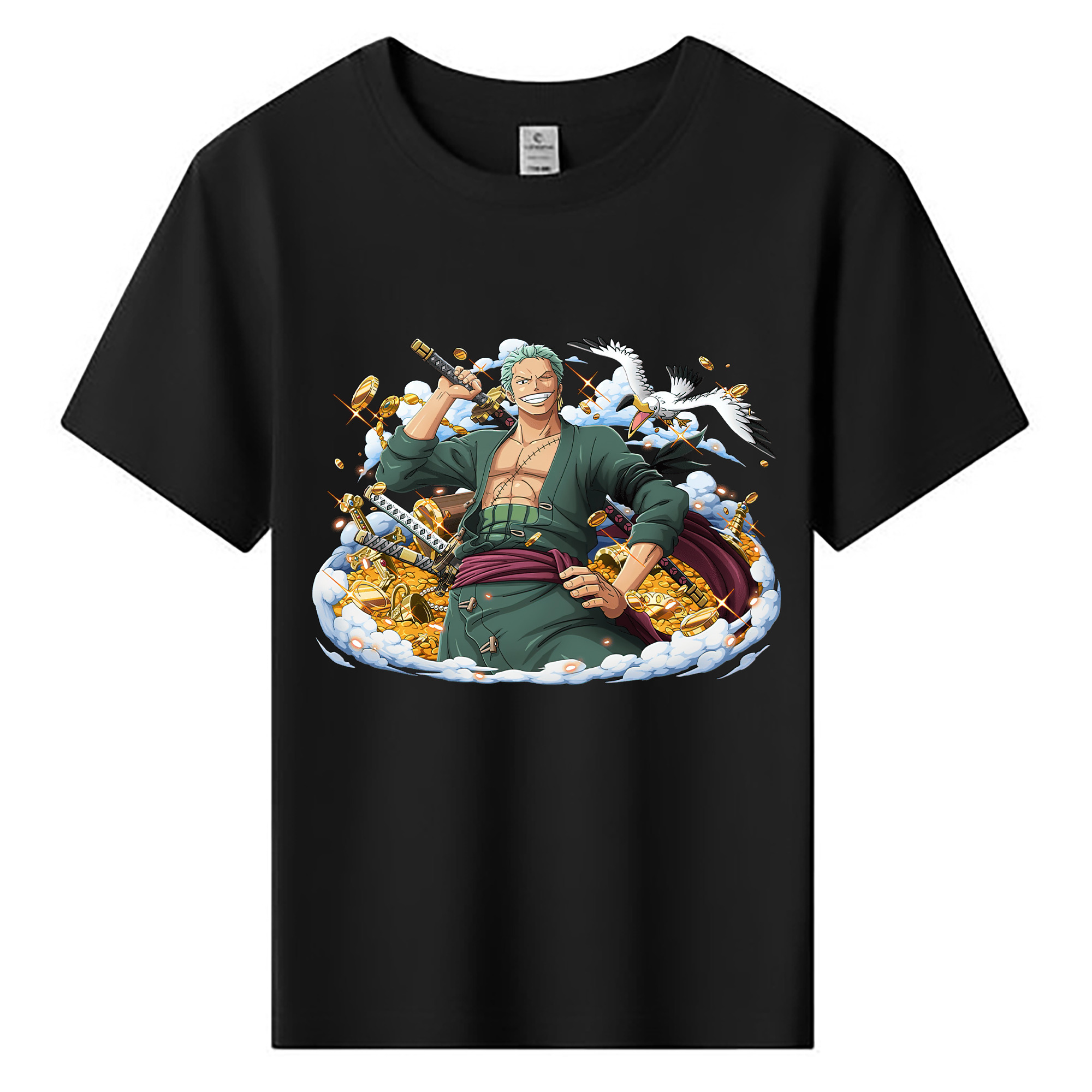 ワンピース ロロノア・ゾロ ONE PIECE Roronoa Zoro 綿100％キッズTシャツ（フロントプリント）