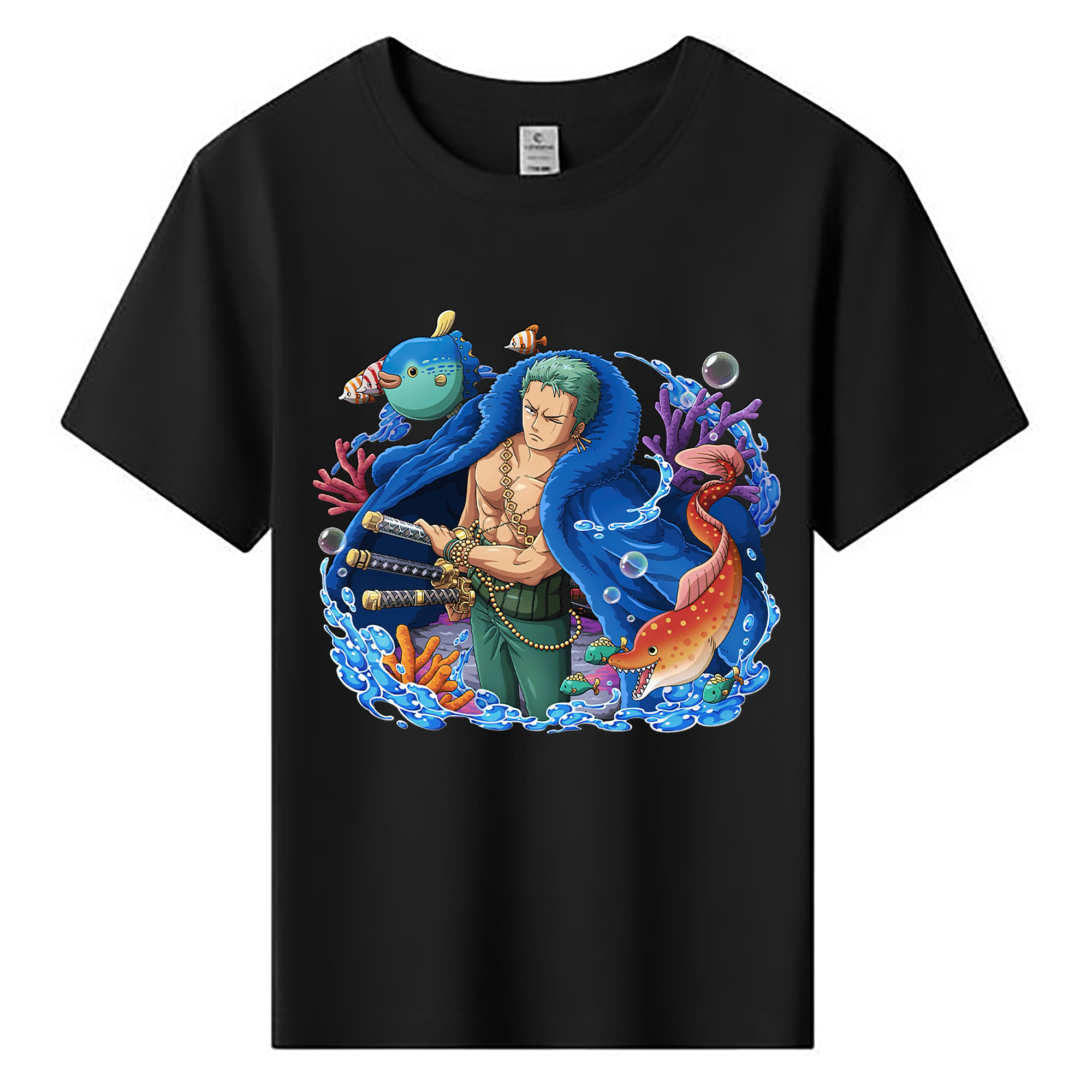 ワンピース ロロノア・ゾロ ONE PIECE Roronoa Zoro 綿100％キッズTシャツ（フロントプリント）