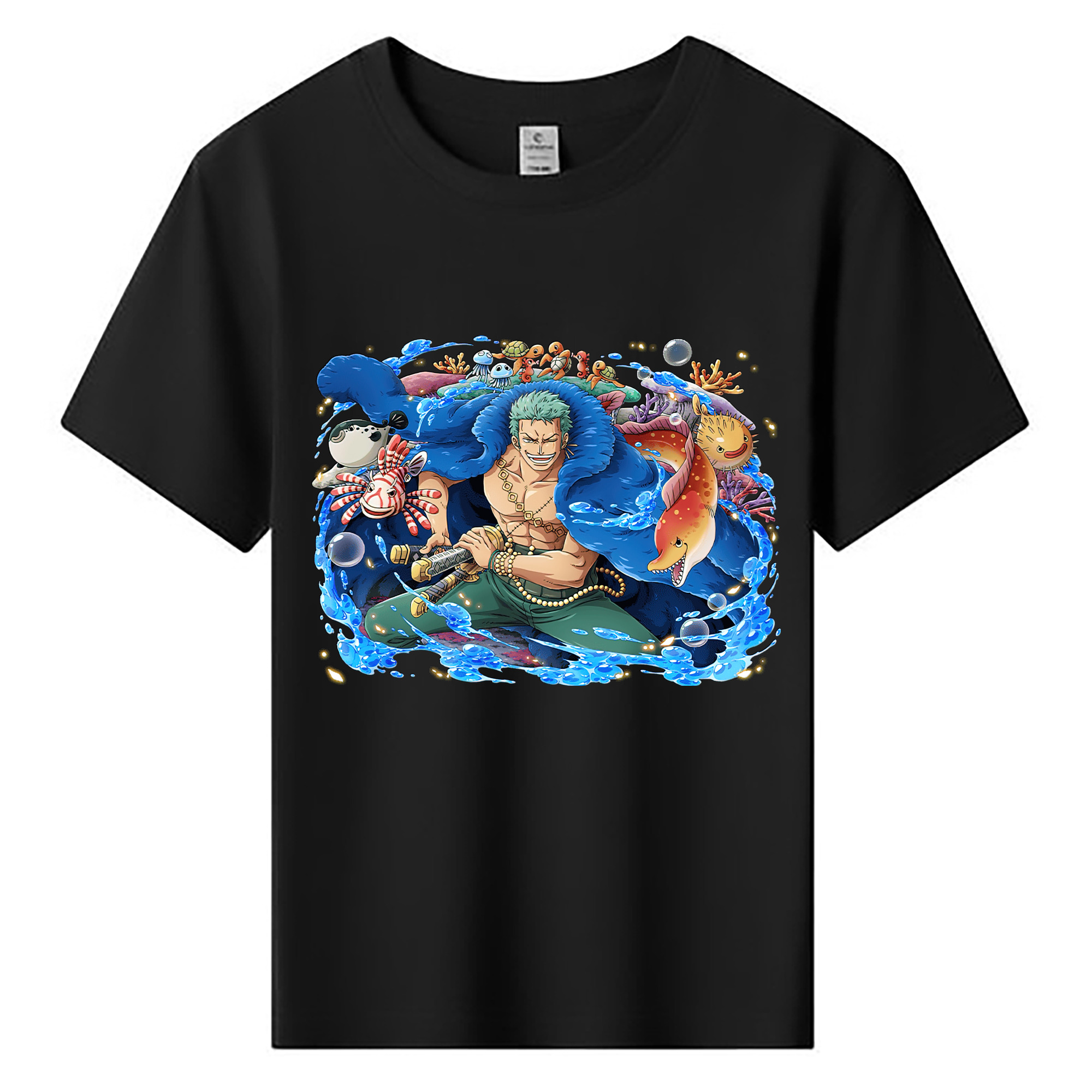 ワンピース ロロノア・ゾロ ONE PIECE Roronoa Zoro 綿100％キッズTシャツ（フロントプリント）