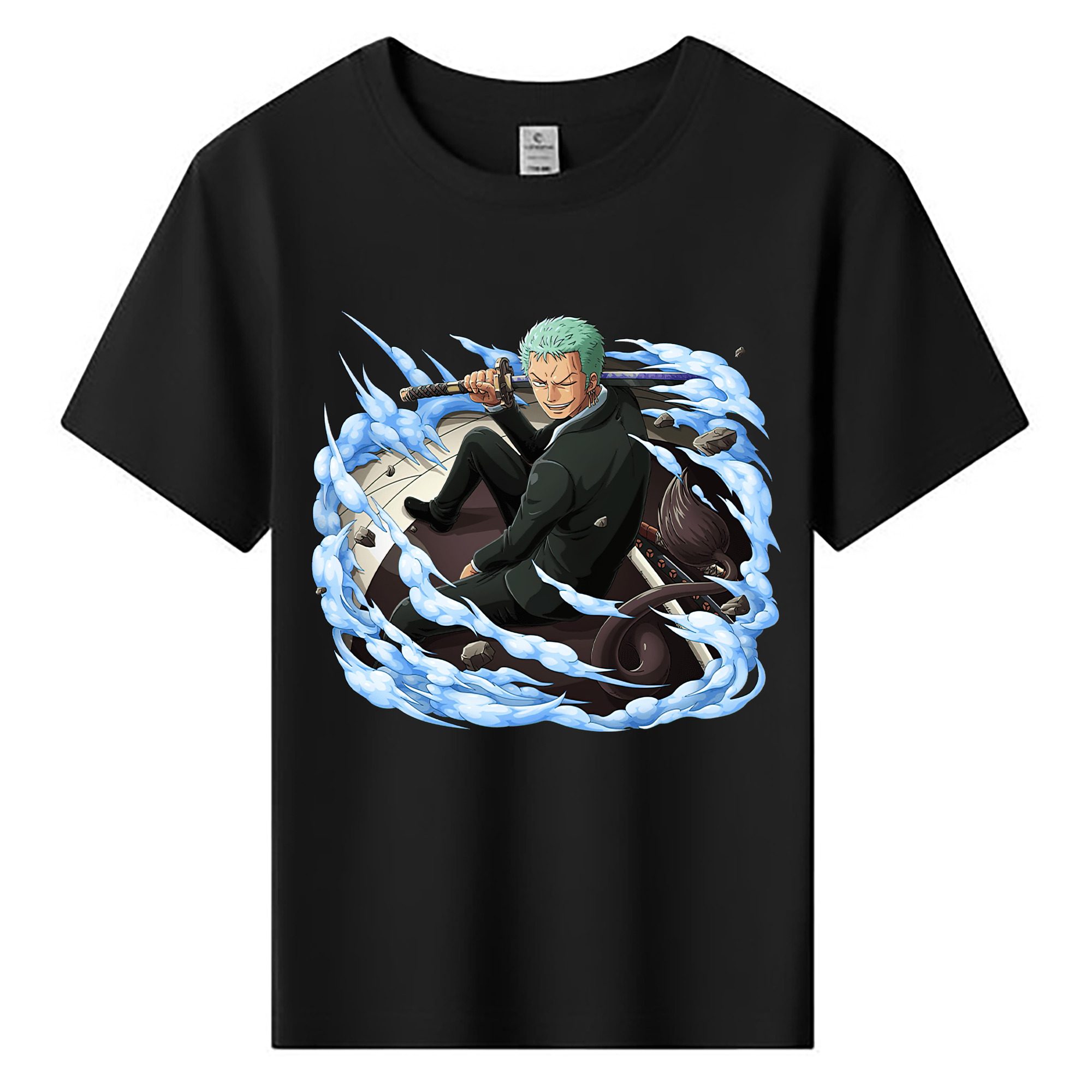 ワンピース ロロノア・ゾロ ONE PIECE Roronoa Zoro 綿100％キッズTシャツ（フロントプリント）