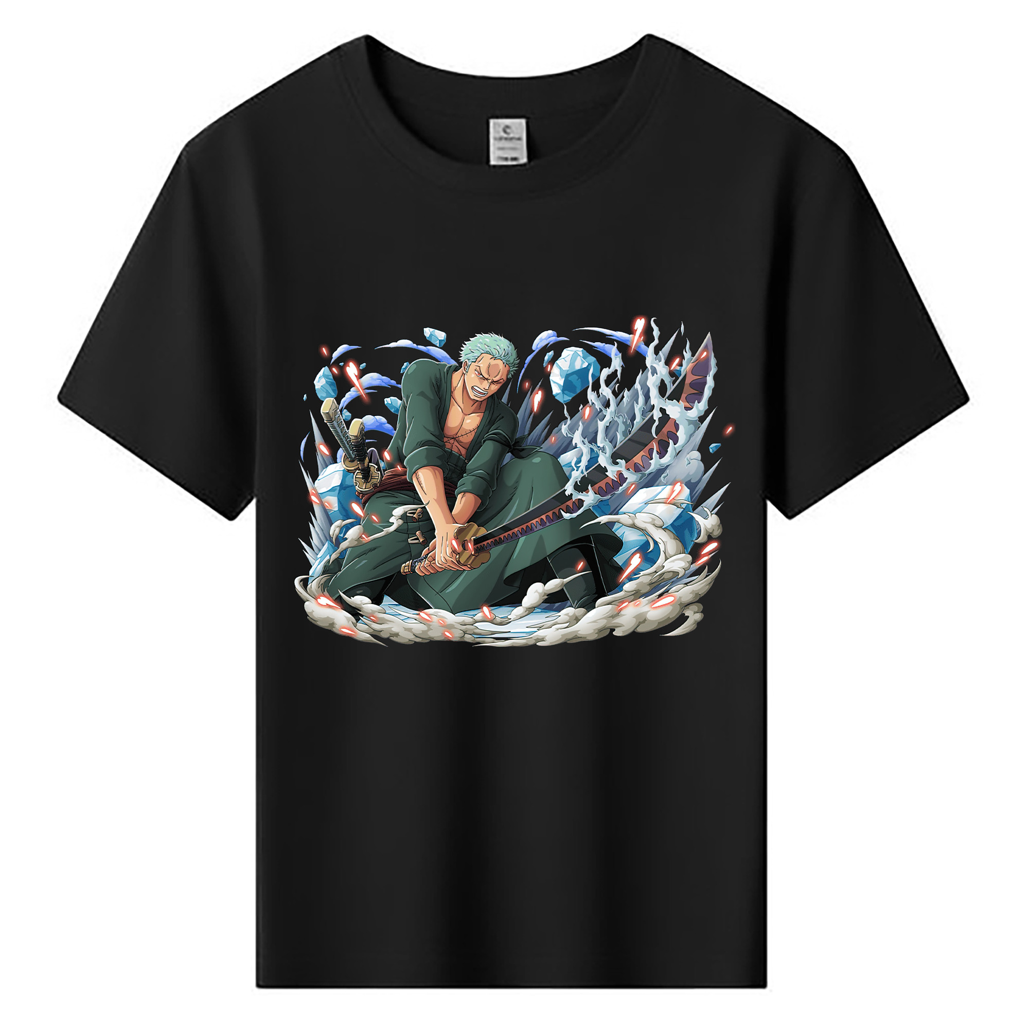 ワンピース ロロノア・ゾロ ONE PIECE Roronoa Zoro 綿100％キッズTシャツ（フロントプリント）