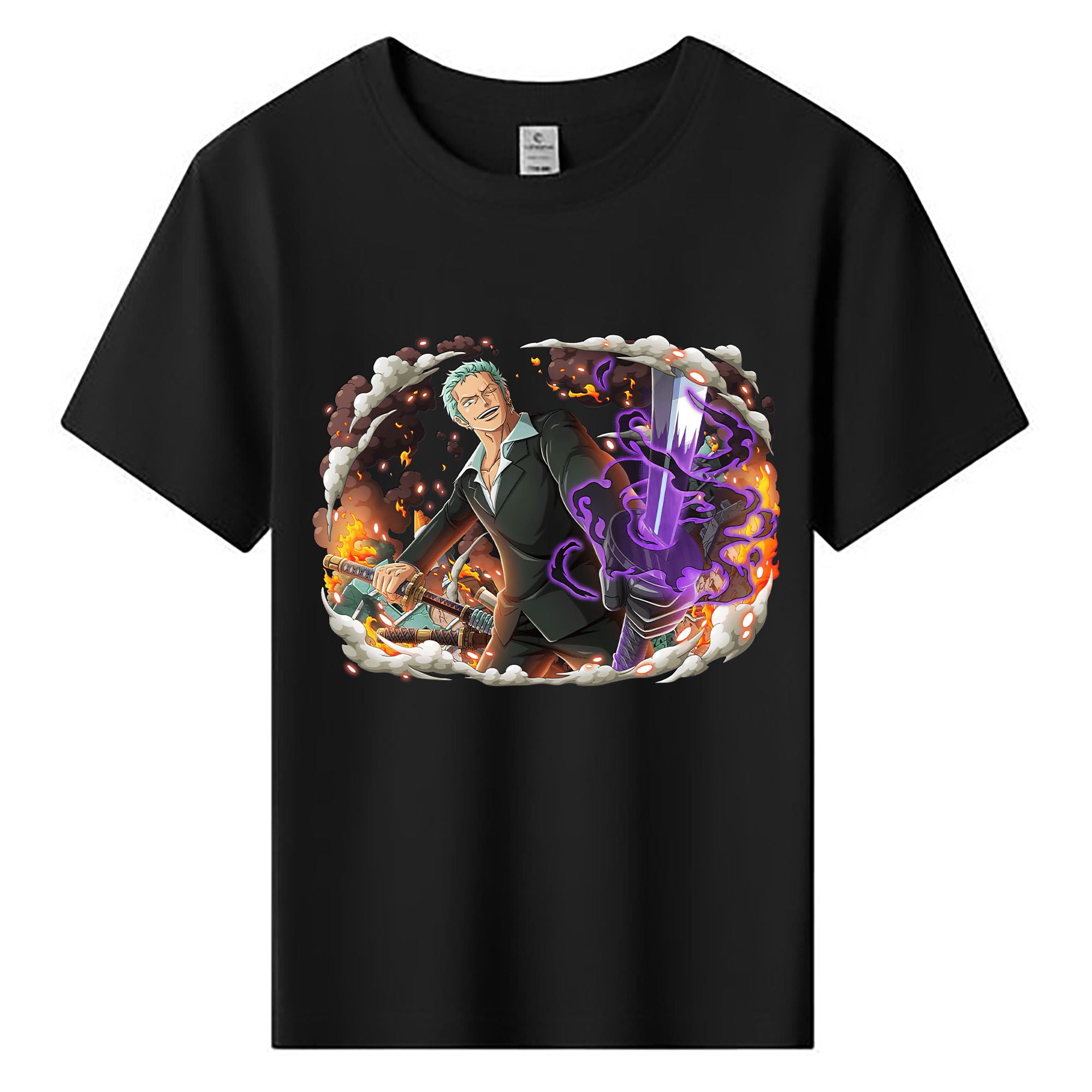 ワンピース ロロノア・ゾロ ONE PIECE Roronoa Zoro 綿100％キッズTシャツ（フロントプリント）