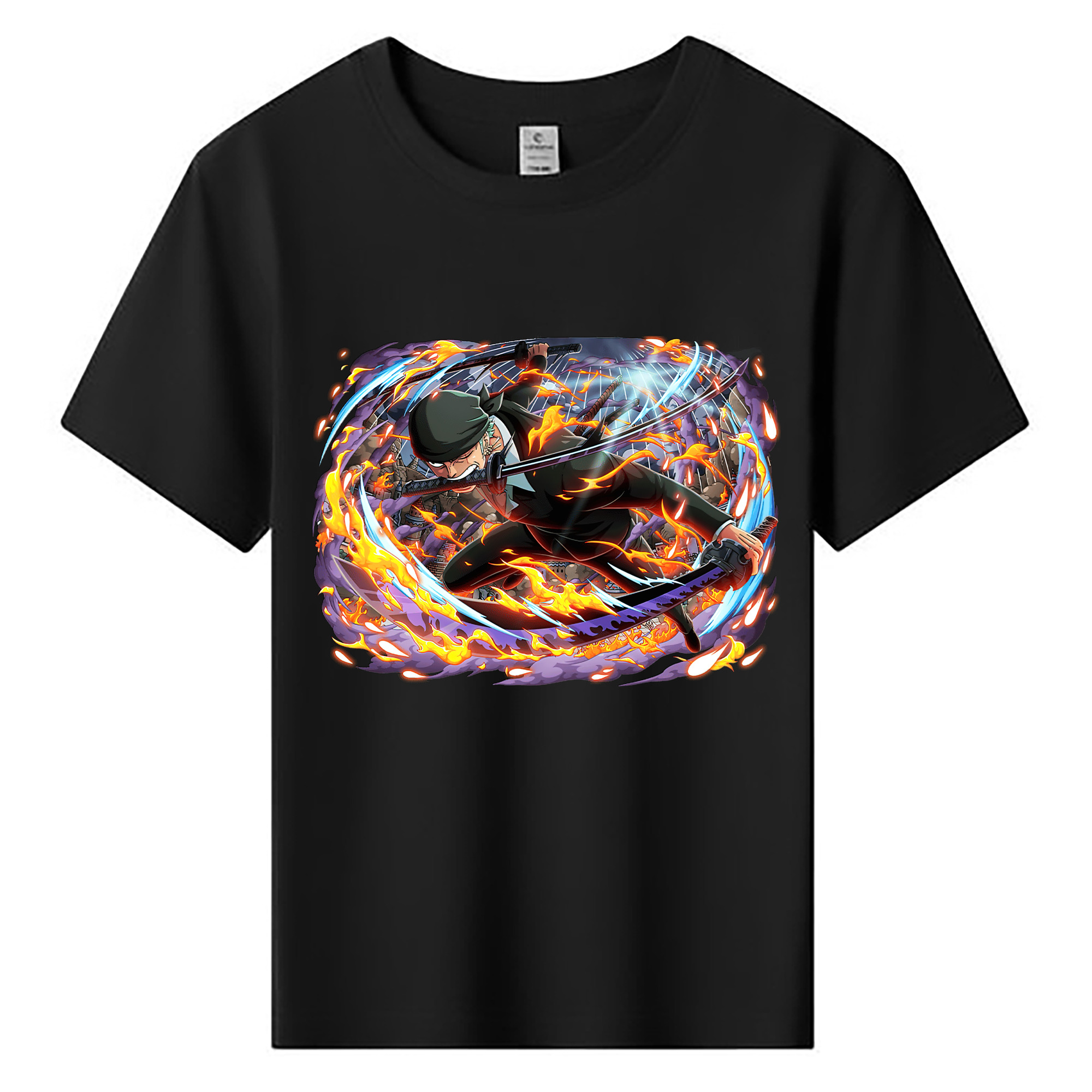 ワンピース ロロノア・ゾロ ONE PIECE Roronoa Zoro 綿100％キッズTシャツ（フロントプリント）