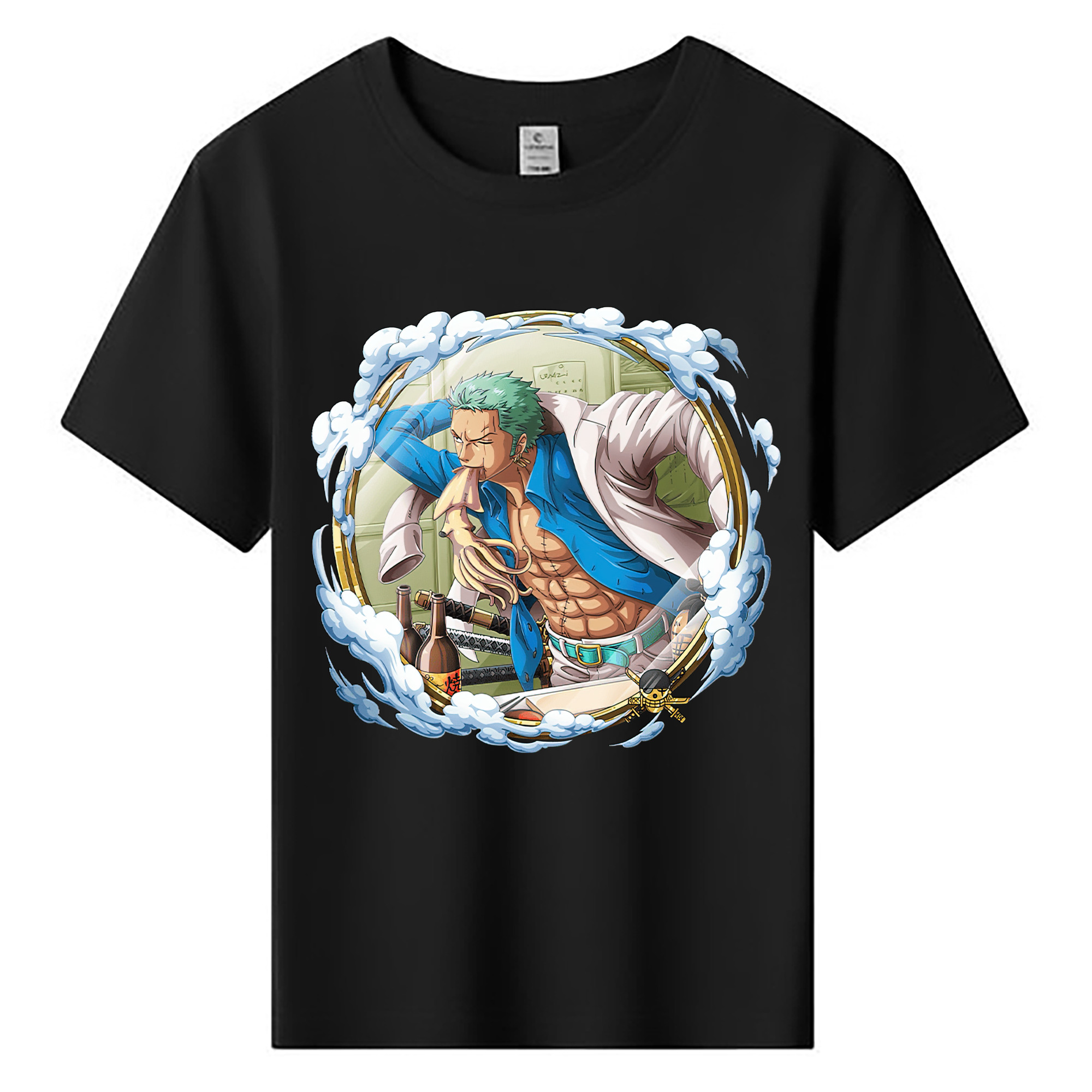 ワンピース ロロノア・ゾロ ONE PIECE Roronoa Zoro 綿100％キッズTシャツ（フロントプリント）