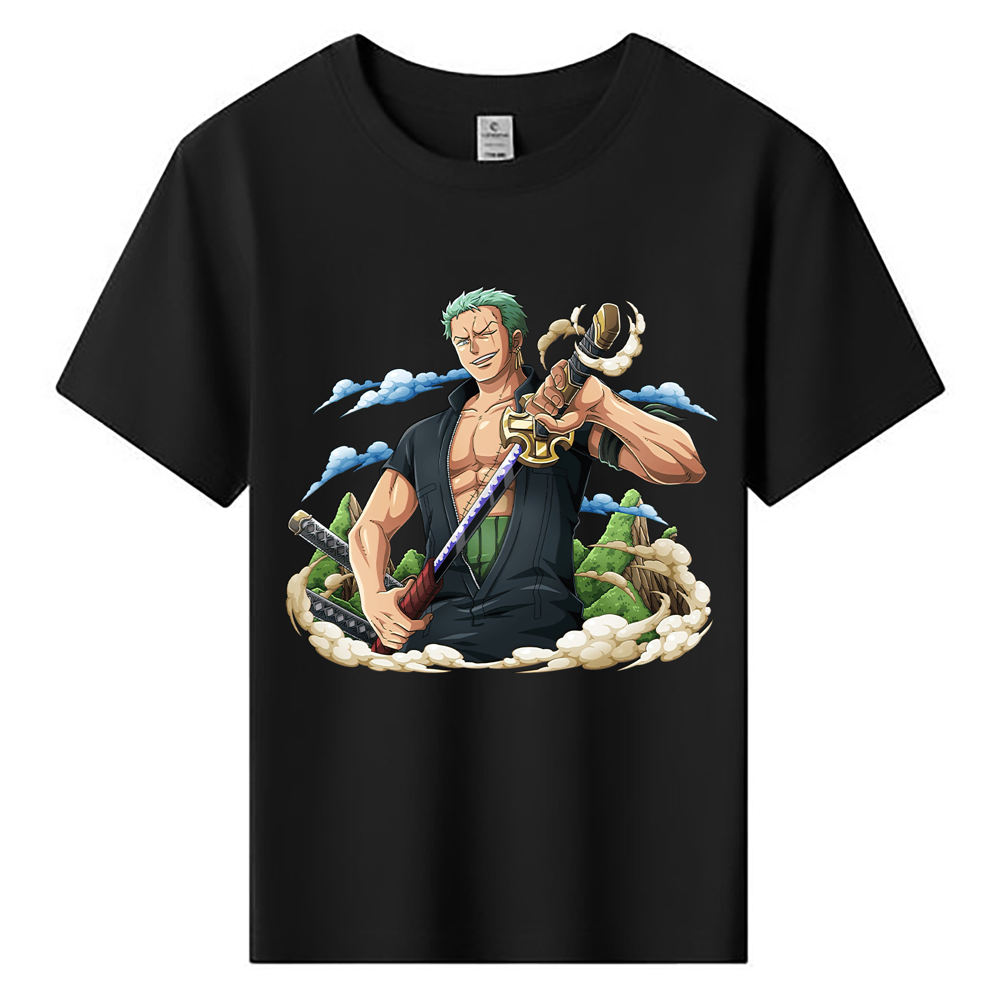 ワンピース ロロノア・ゾロ ONE PIECE Roronoa Zoro 綿100％キッズTシャツ（フロントプリント）