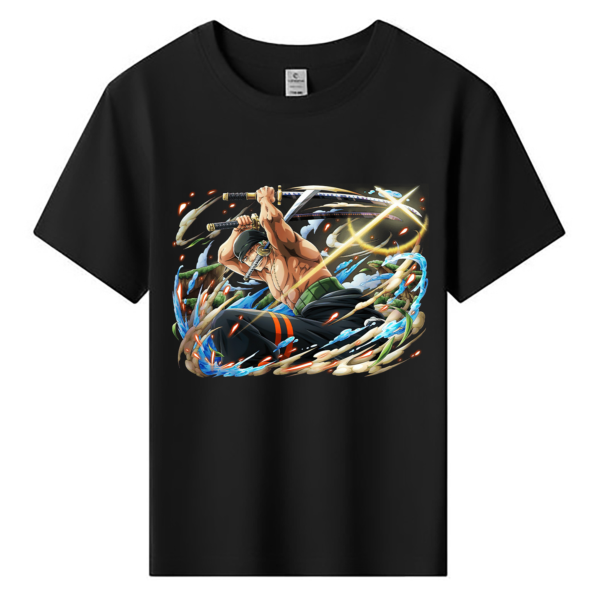 ワンピース ロロノア・ゾロ ONE PIECE Roronoa Zoro 綿100％キッズTシャツ（フロントプリント）