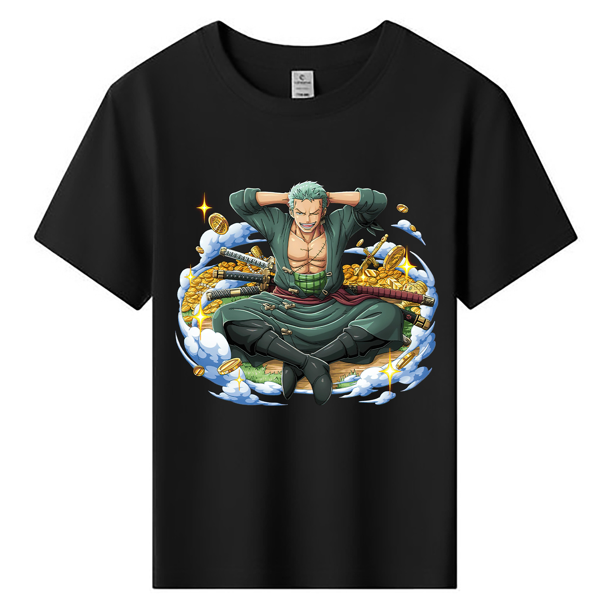 ワンピース ロロノア・ゾロ ONE PIECE Roronoa Zoro 綿100％キッズTシャツ（フロントプリント）