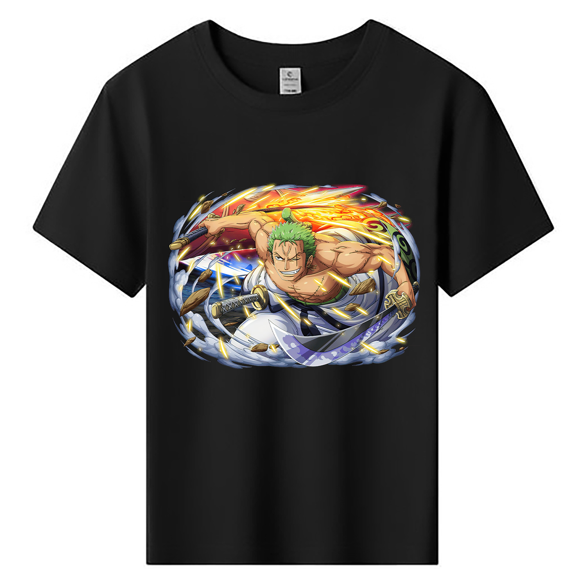 ワンピース ロロノア・ゾロ ONE PIECE Roronoa Zoro 綿100％キッズTシャツ（フロントプリント）