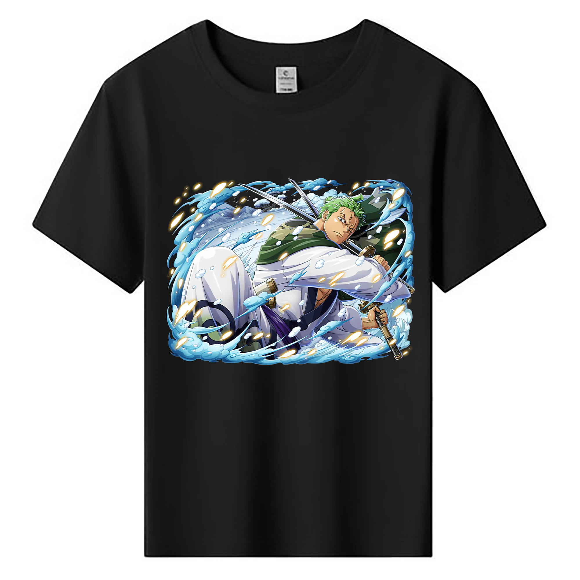ワンピース ロロノア・ゾロ ONE PIECE Roronoa Zoro 綿100％キッズTシャツ（フロントプリント）