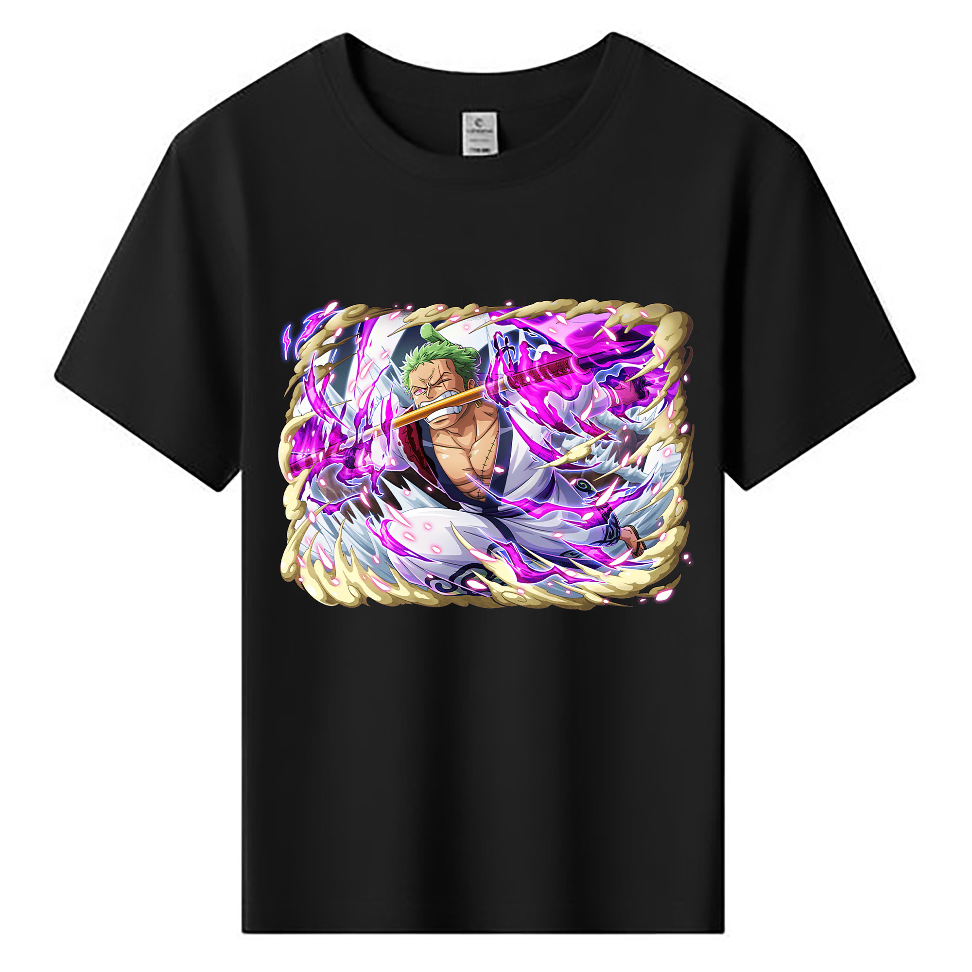 ワンピース ロロノア・ゾロ ONE PIECE Roronoa Zoro 綿100％キッズTシャツ（フロントプリント）