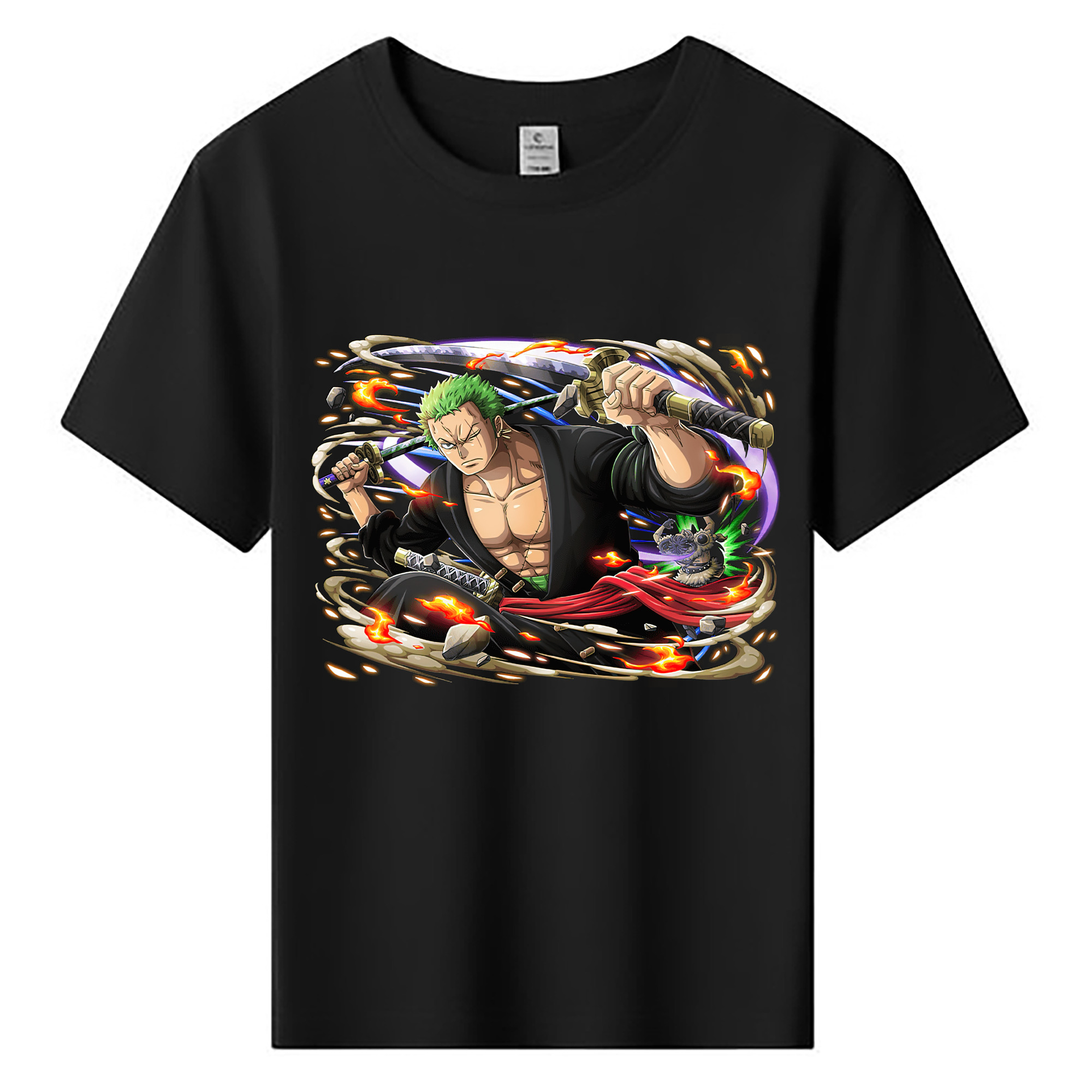 ワンピース ロロノア・ゾロ ONE PIECE Roronoa Zoro 綿100％キッズTシャツ（フロントプリント）