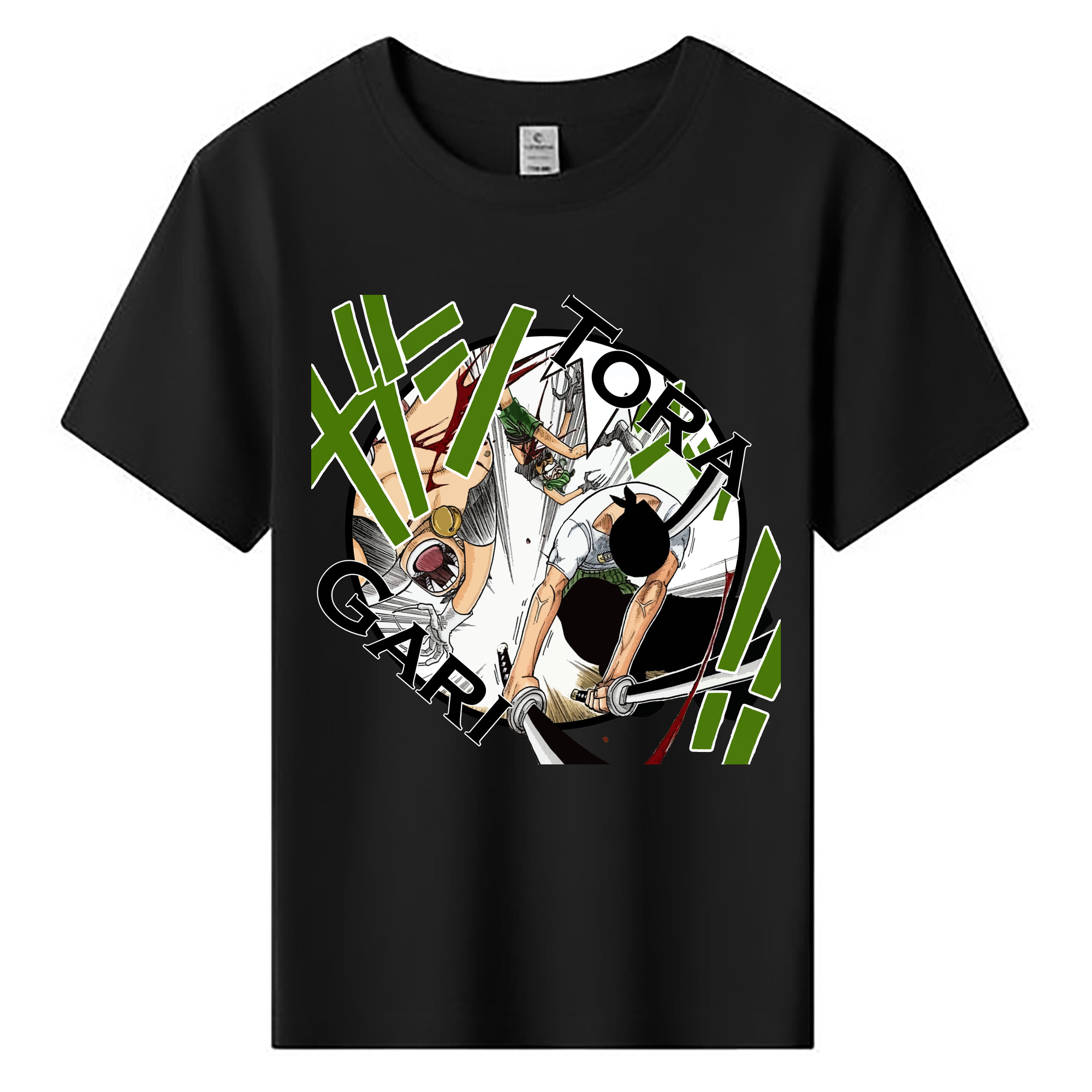 ワンピース ロロノア・ゾロ ONE PIECE Roronoa Zoro 綿100％キッズTシャツ（フロントプリント）