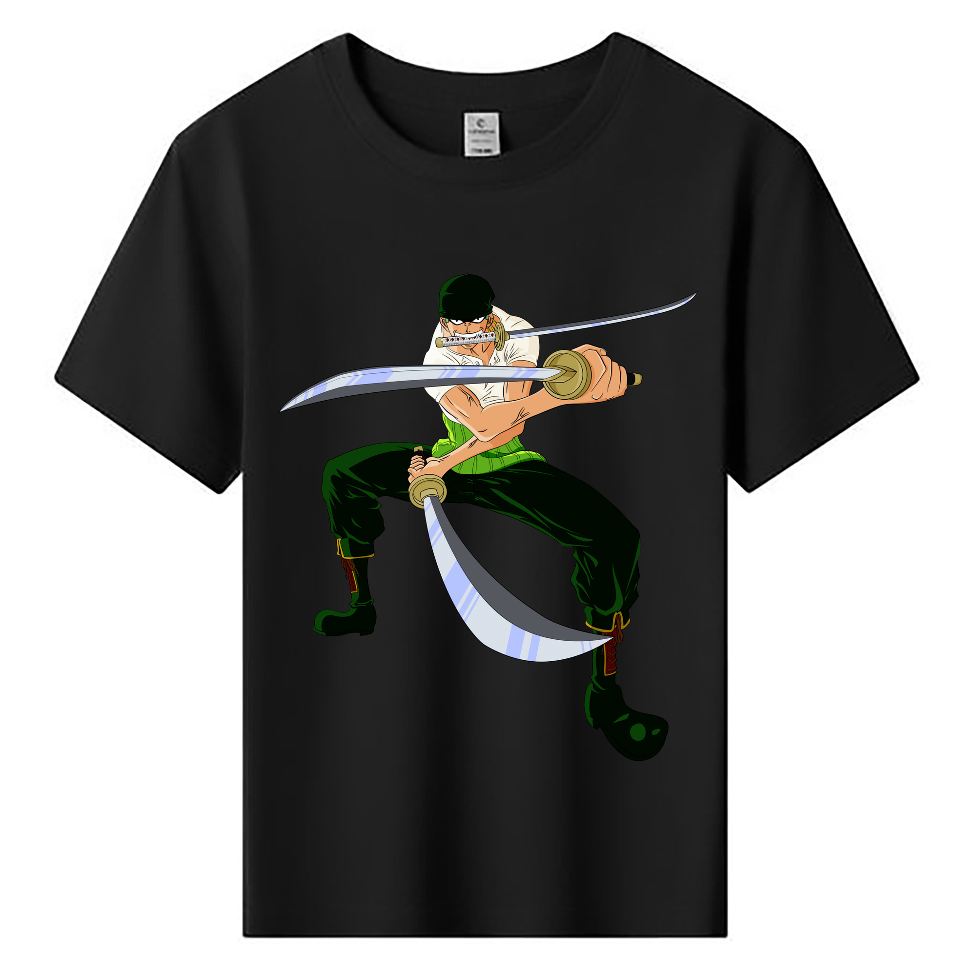 ワンピース ロロノア・ゾロ ONE PIECE Roronoa Zoro 綿100％キッズTシャツ（フロントプリント）