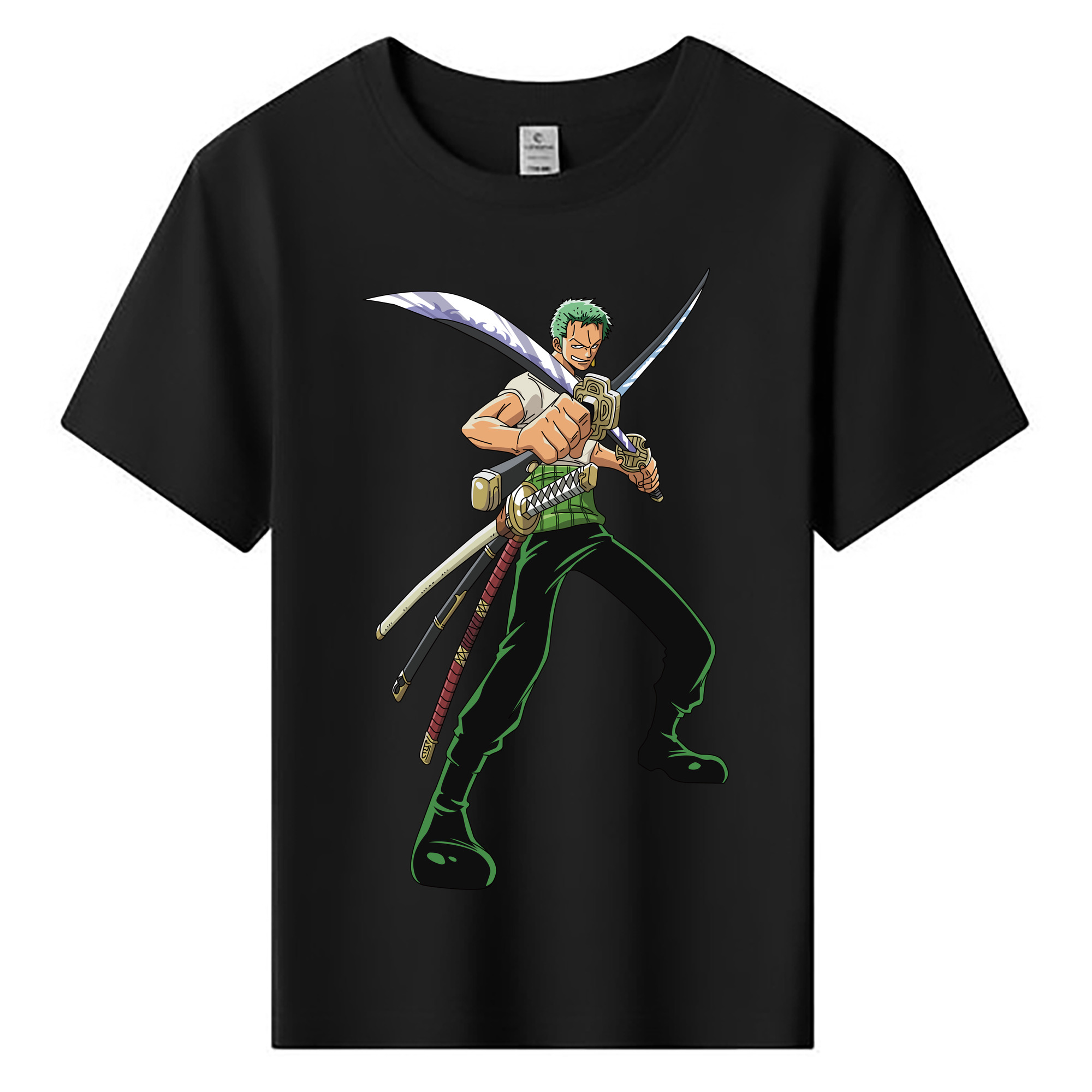 ワンピース ロロノア・ゾロ ONE PIECE Roronoa Zoro 綿100％キッズTシャツ（フロントプリント）