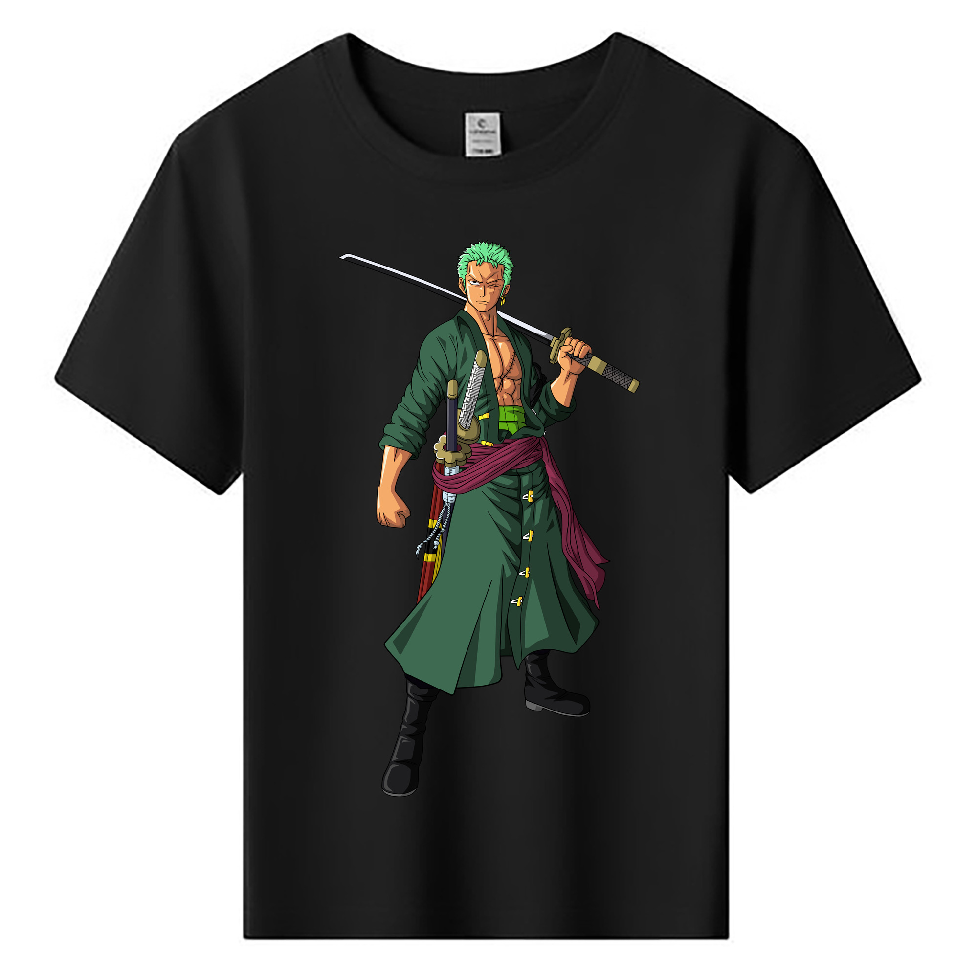 ワンピース ロロノア・ゾロ ONE PIECE Roronoa Zoro 綿100％キッズTシャツ（フロントプリント）