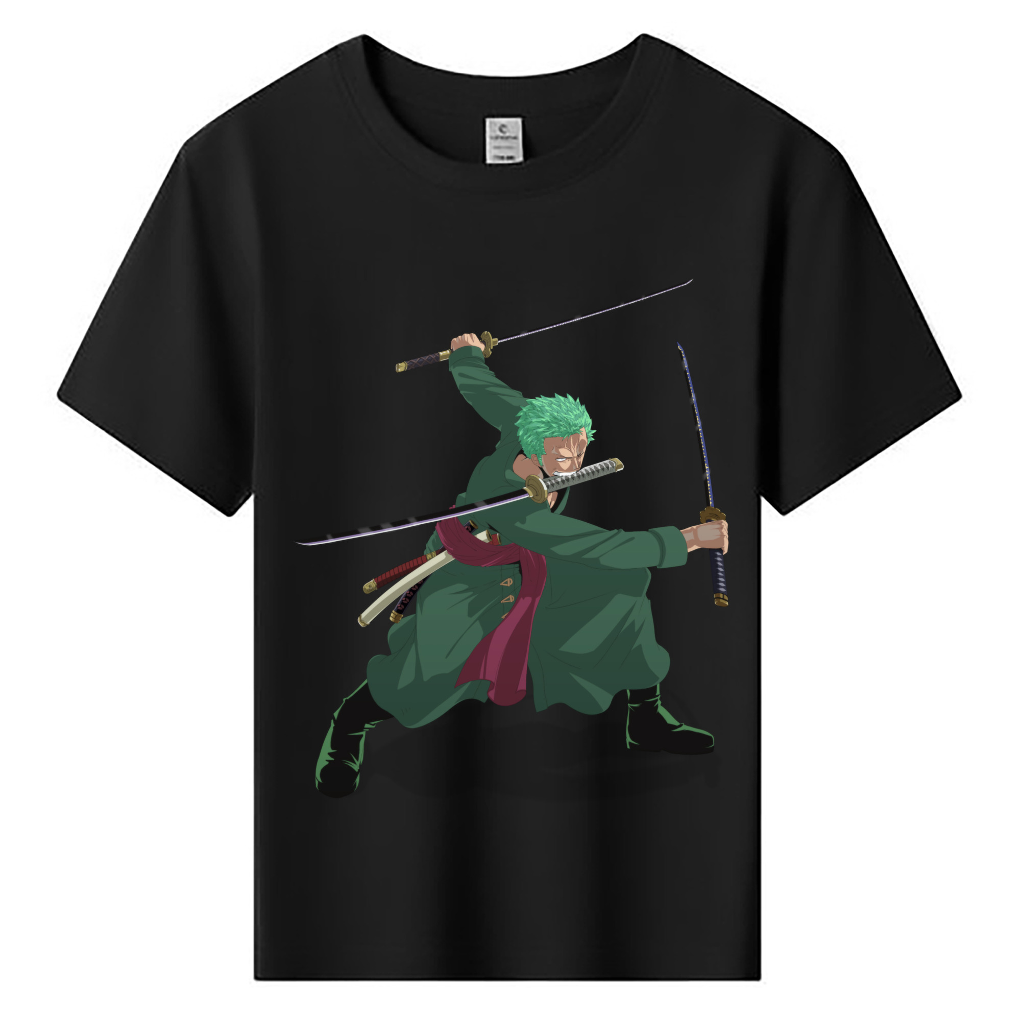 ワンピース ロロノア・ゾロ ONE PIECE Roronoa Zoro 綿100％キッズTシャツ（フロントプリント）