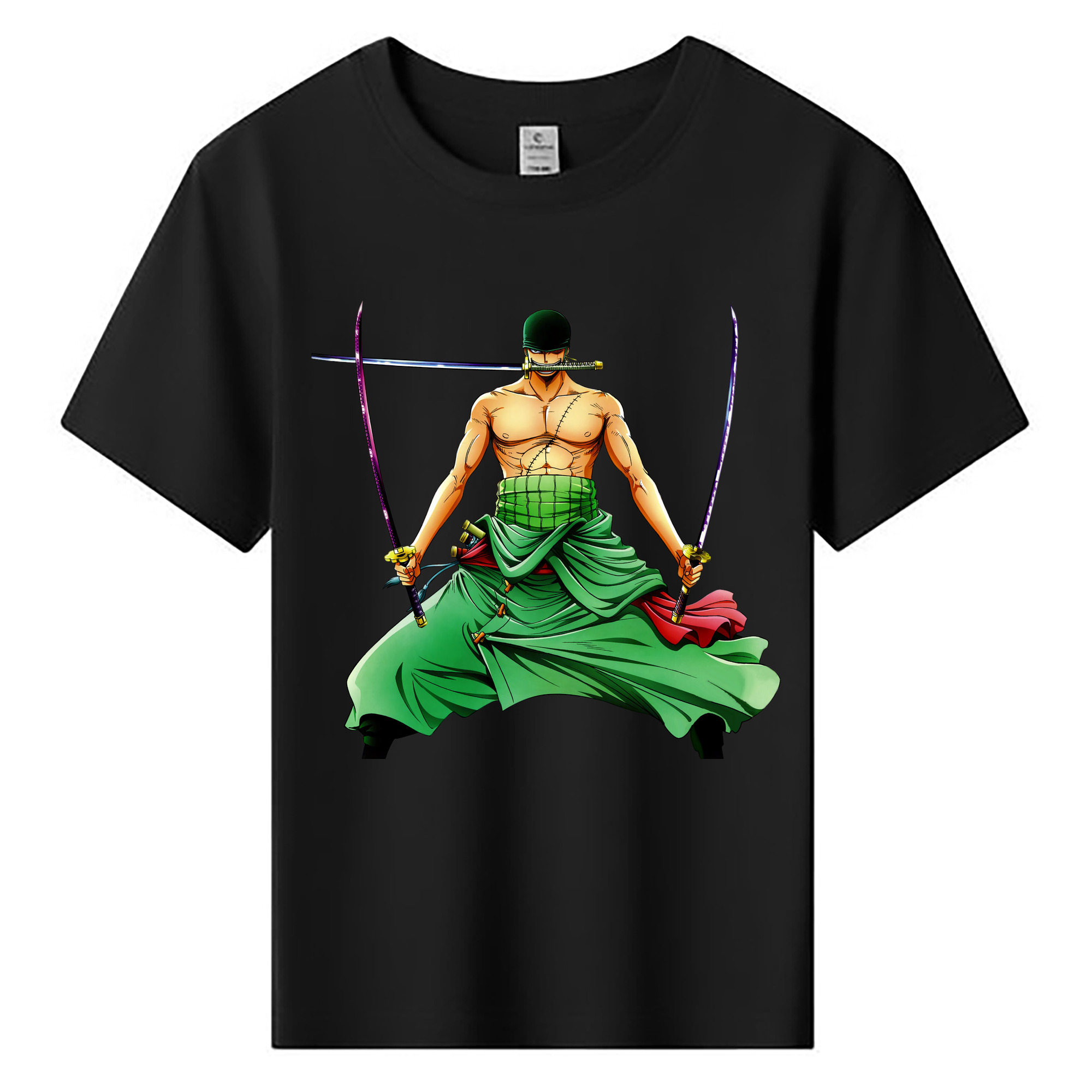 ワンピース ロロノア・ゾロ ONE PIECE Roronoa Zoro 綿100％キッズTシャツ（フロントプリント）