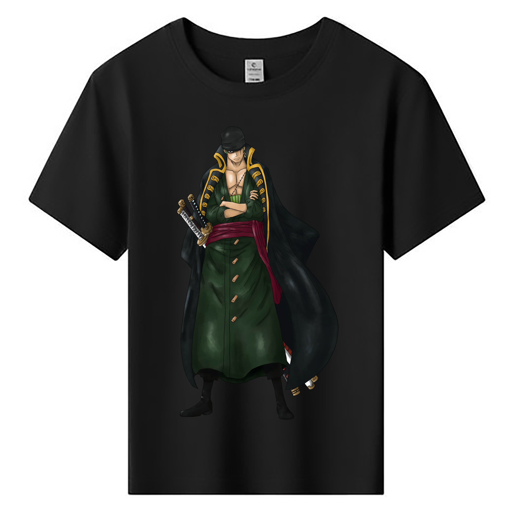 ワンピース ロロノア・ゾロ ONE PIECE Roronoa Zoro 綿100％キッズTシャツ（フロントプリント）