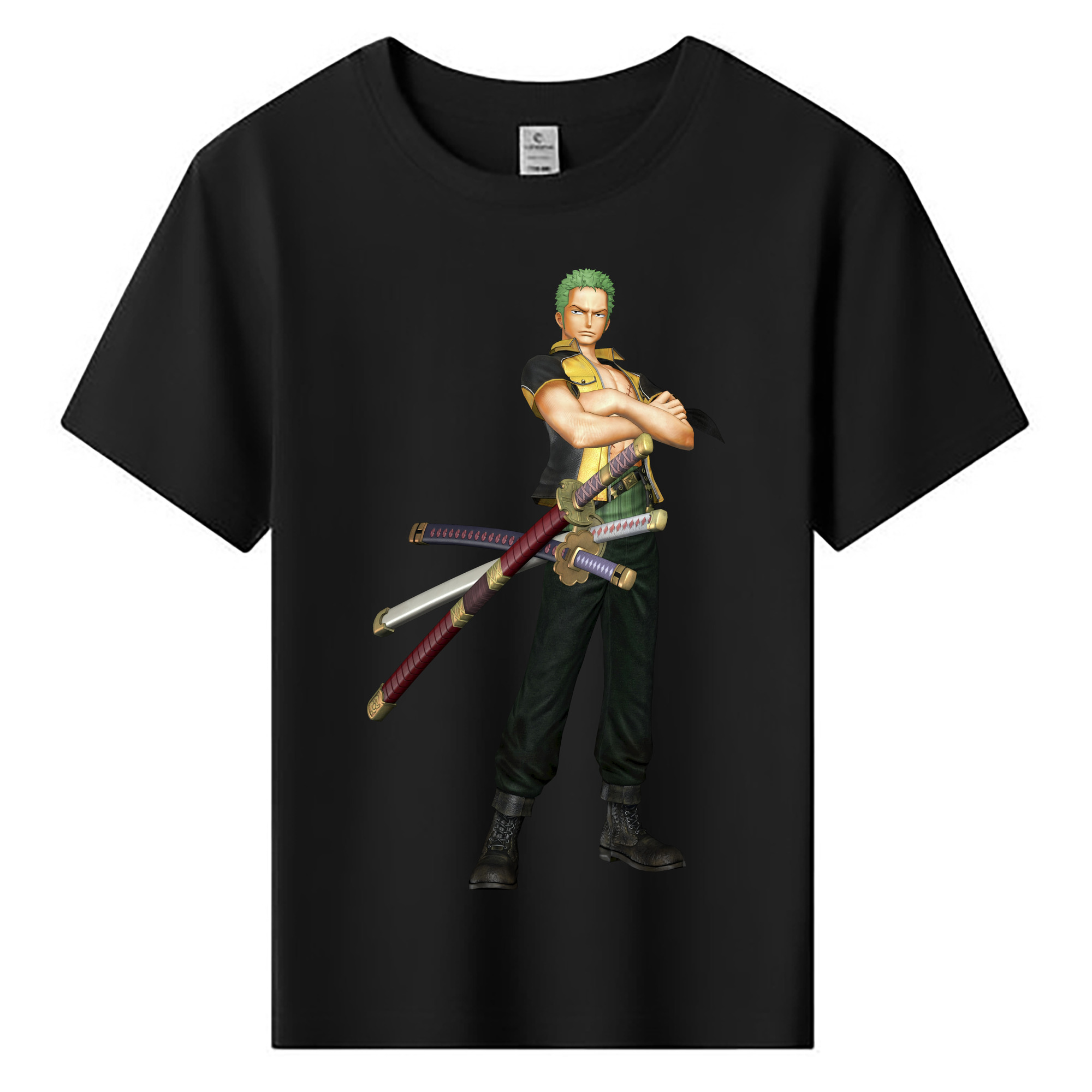 ワンピース ロロノア・ゾロ ONE PIECE Roronoa Zoro 綿100％キッズTシャツ（フロントプリント）