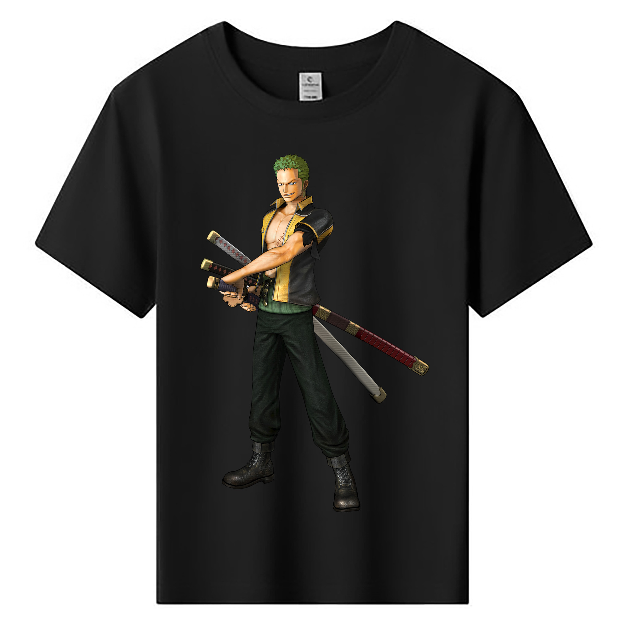 ワンピース ロロノア・ゾロ ONE PIECE Roronoa Zoro 綿100％キッズTシャツ（フロントプリント）